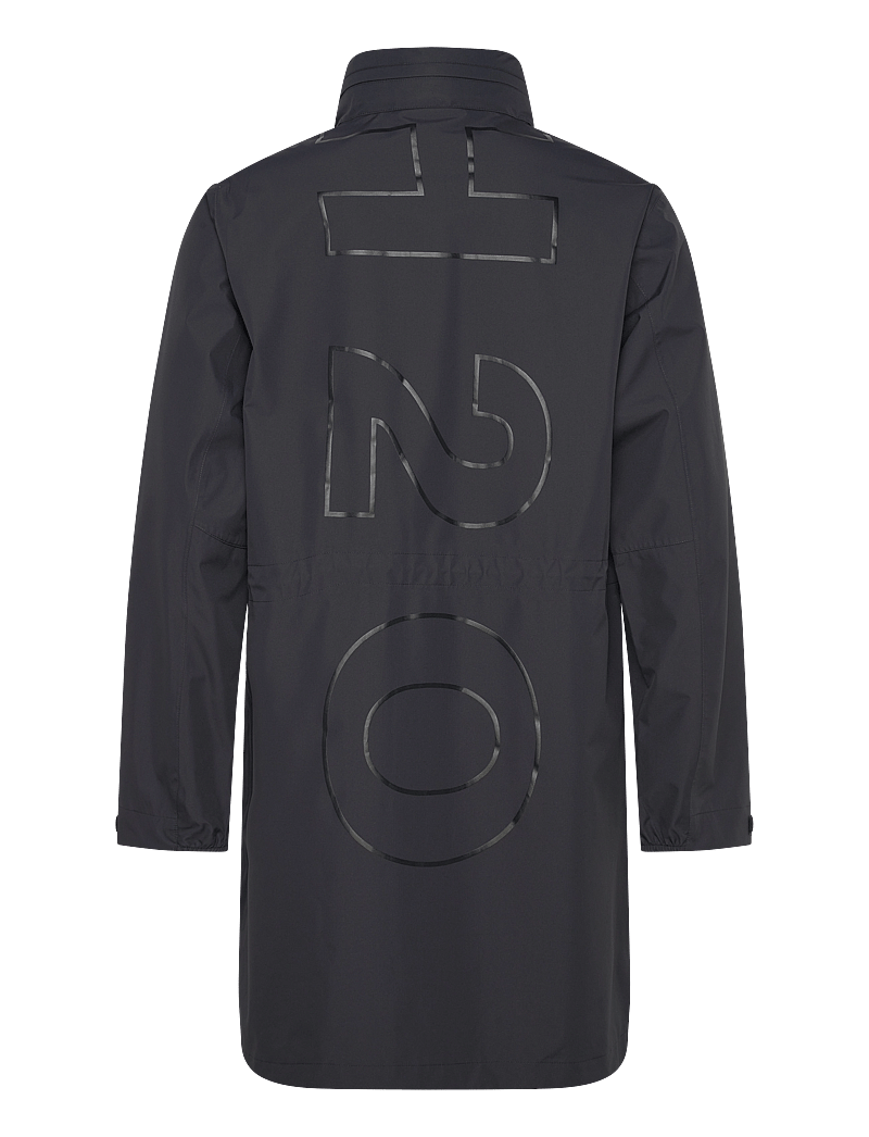 H2O - Rømø Logo LW Rain Long Jacket - regnjakker - navy - 1