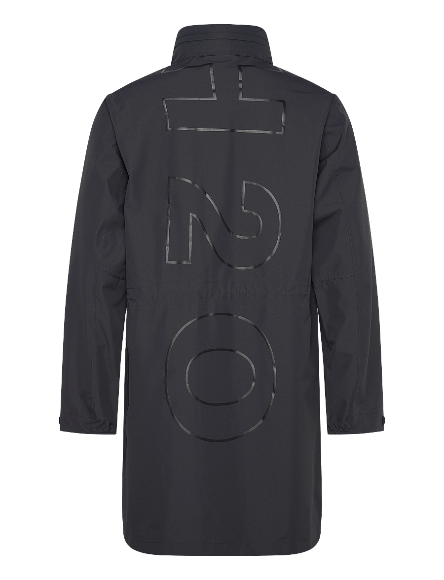 H2O - Rømø Logo LW Rain Long Jacket - regnjackor - navy - 1