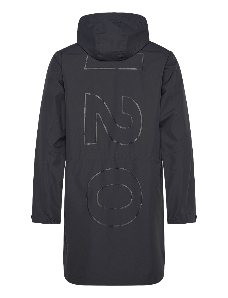 H2O - Rømø Logo LW Rain Long Jacket - regnjakker - navy - 2