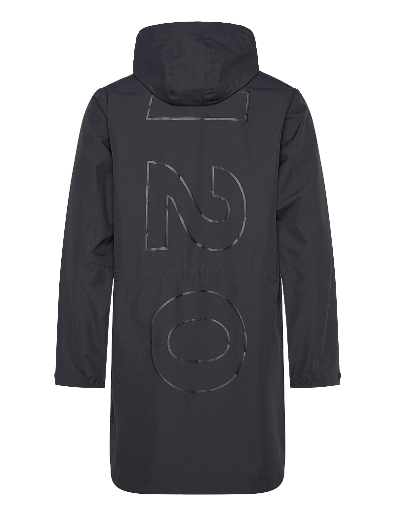 H2O - Rømø Logo LW Rain Long Jacket - regnjakker - navy - 3