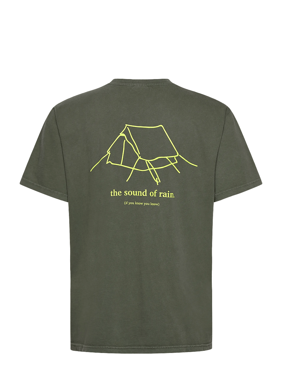 H2O - Kap Dan Tee Print - kortærmede t-shirts - army/acid lime - 1