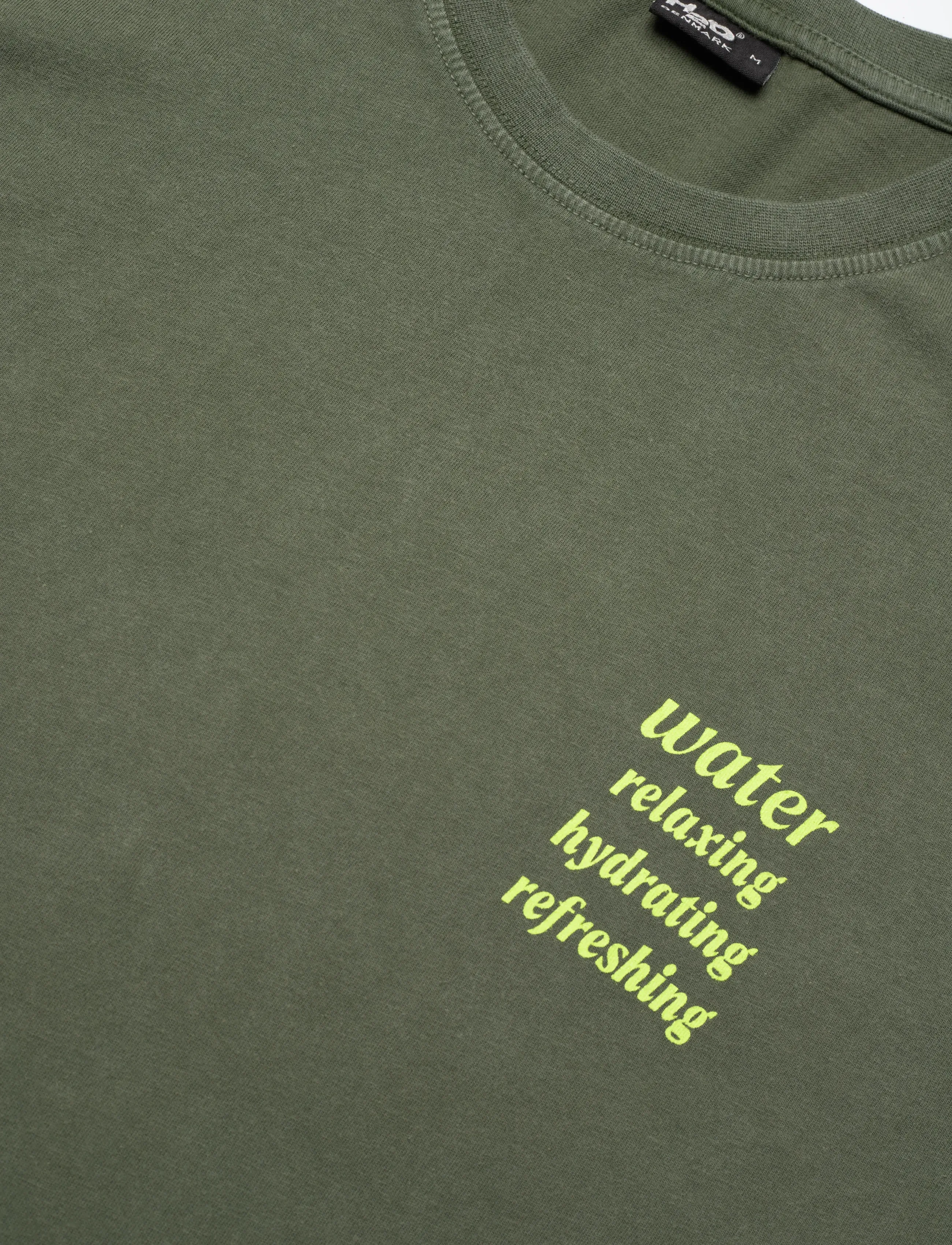 H2O - Kap Dan Tee Print - kortærmede t-shirts - army/acid lime - 2