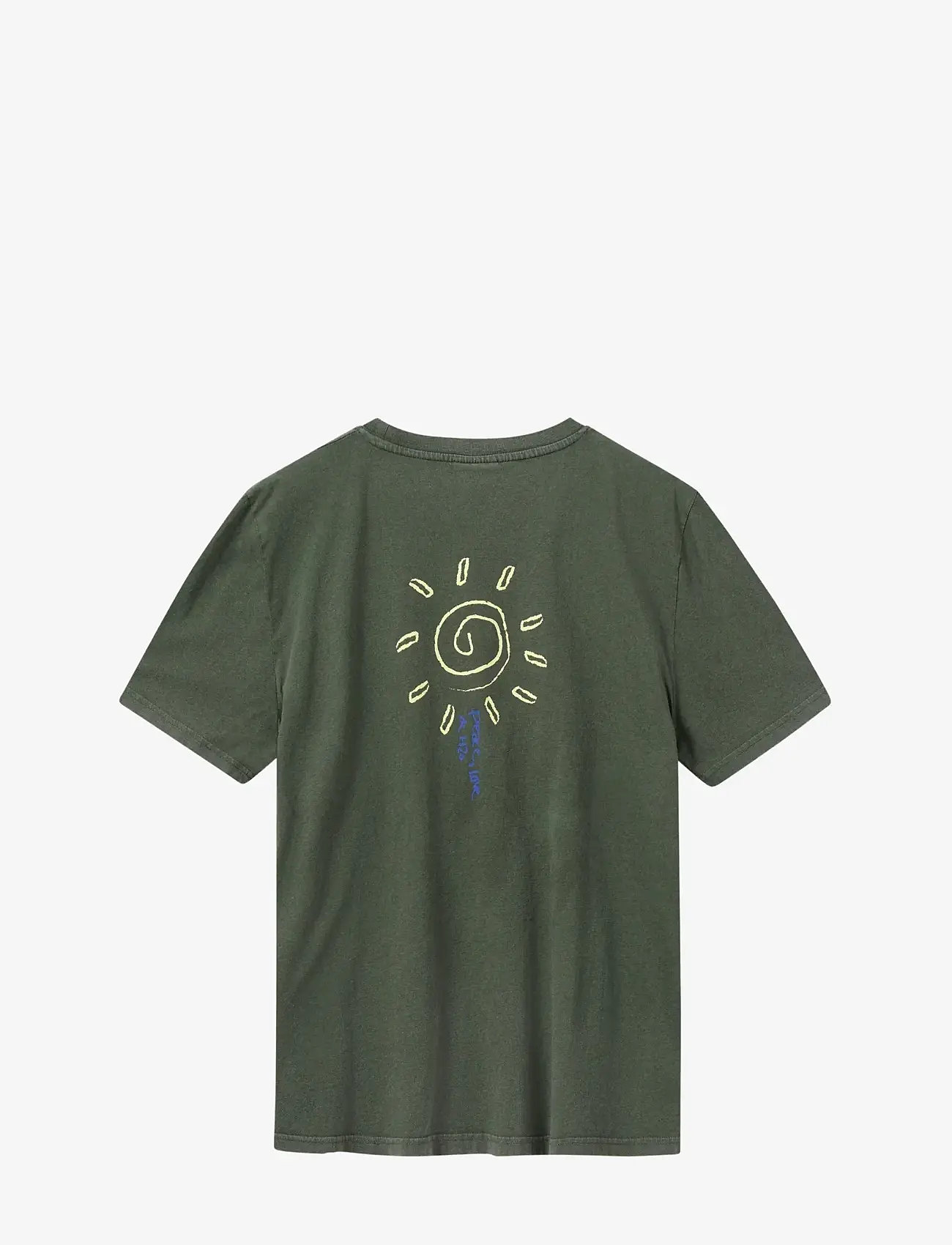 H2O - Kap Dan Tee Print - short-sleeved t-shirts - army/lime - 1