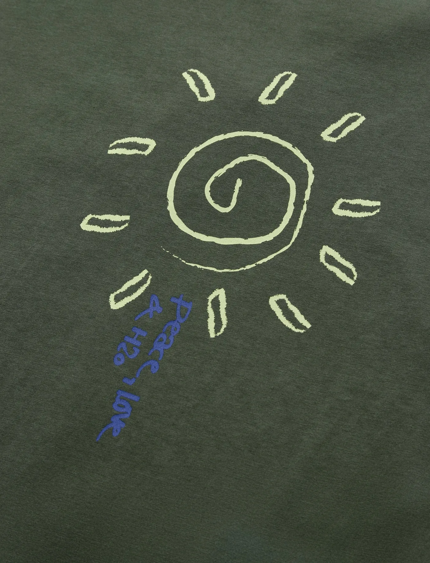 H2O - Kap Dan Tee Print - lühikeste varrukatega t-särgid - army/lime - 2