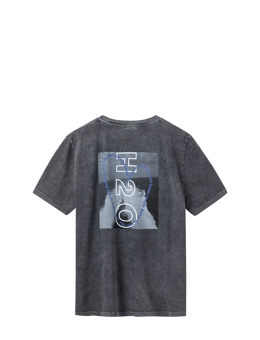 H2O - Kap Dan Tee Print - kurzärmelige t-shirts - black/blue - 1