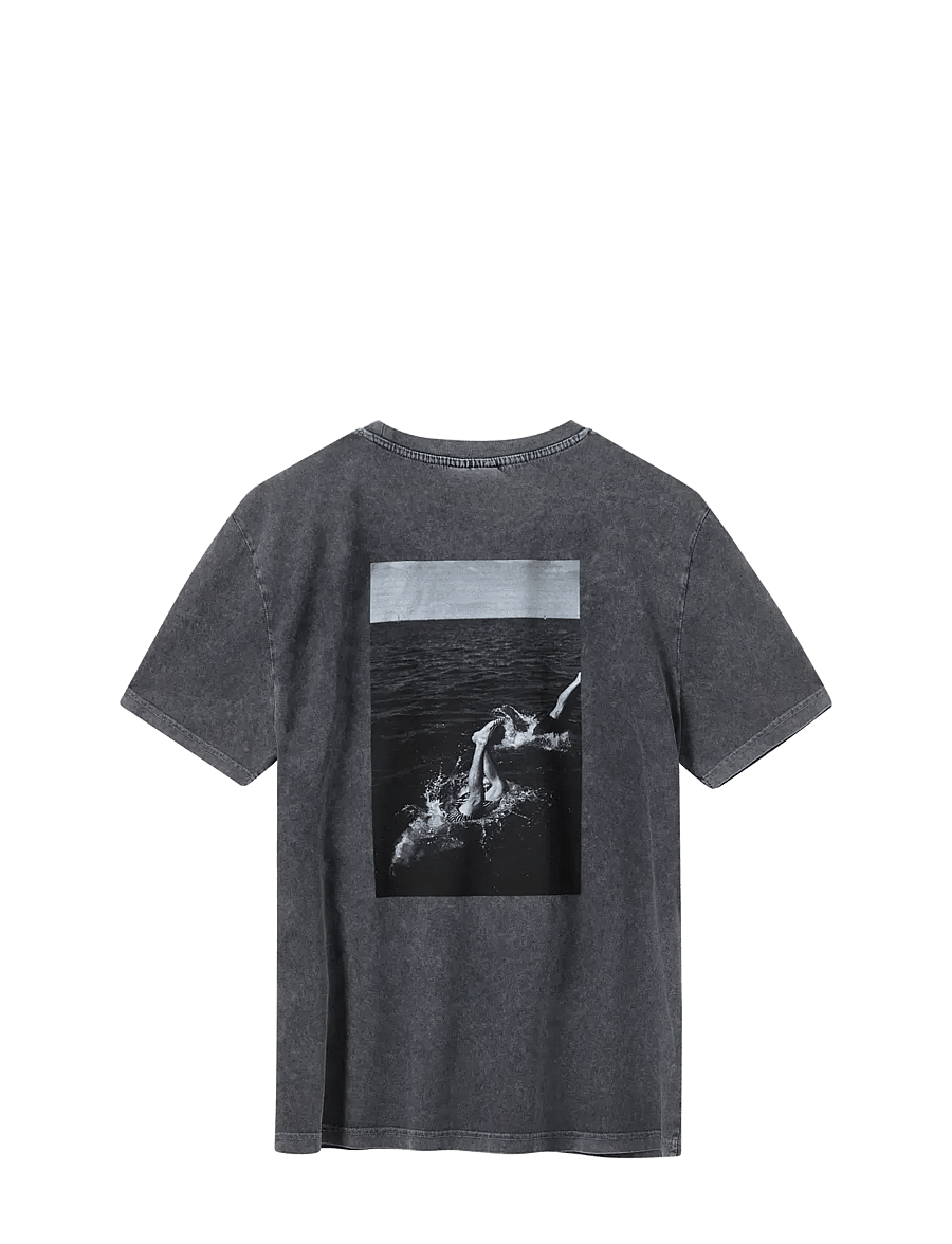 H2O - Kap Dan Tee Print - short-sleeved t-shirts - black/grey - 1