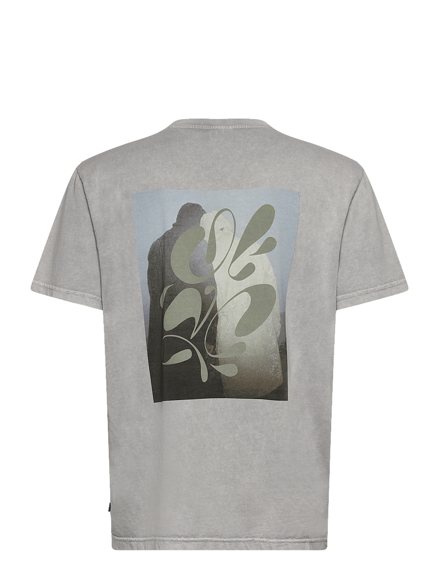 H2O - Kap Dan Tee Print - kurzärmelige t-shirts - ultimate grey/green - 1