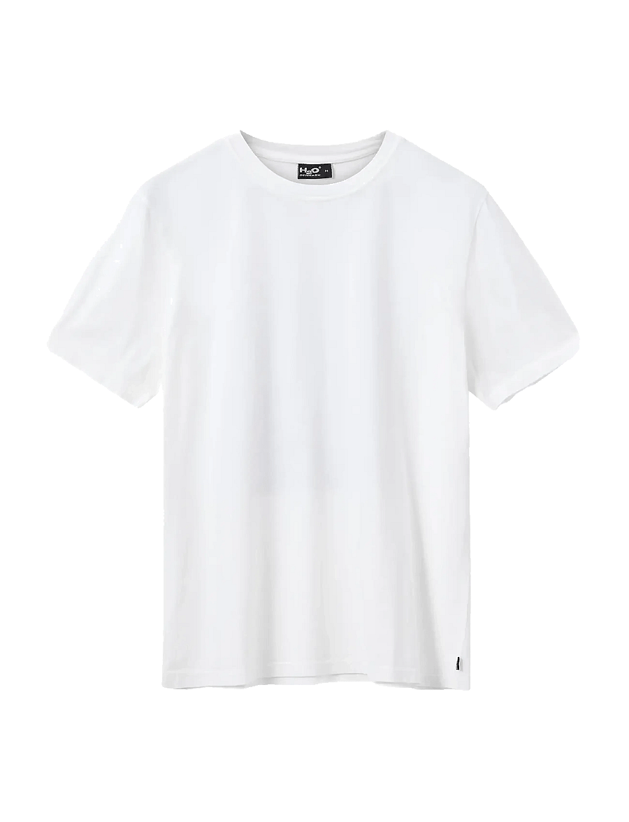 H2O - Kap Dan Tee Print - kurzärmelige t-shirts - white/lime - 0