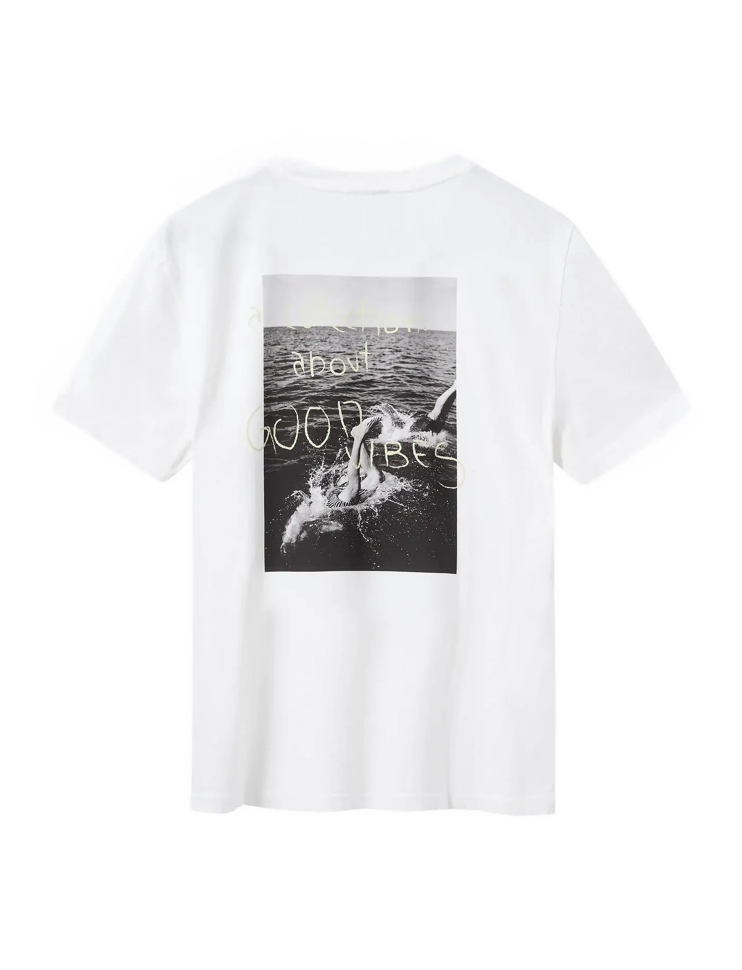 H2O - Kap Dan Tee Print - kurzärmelige - white/lime - 1
