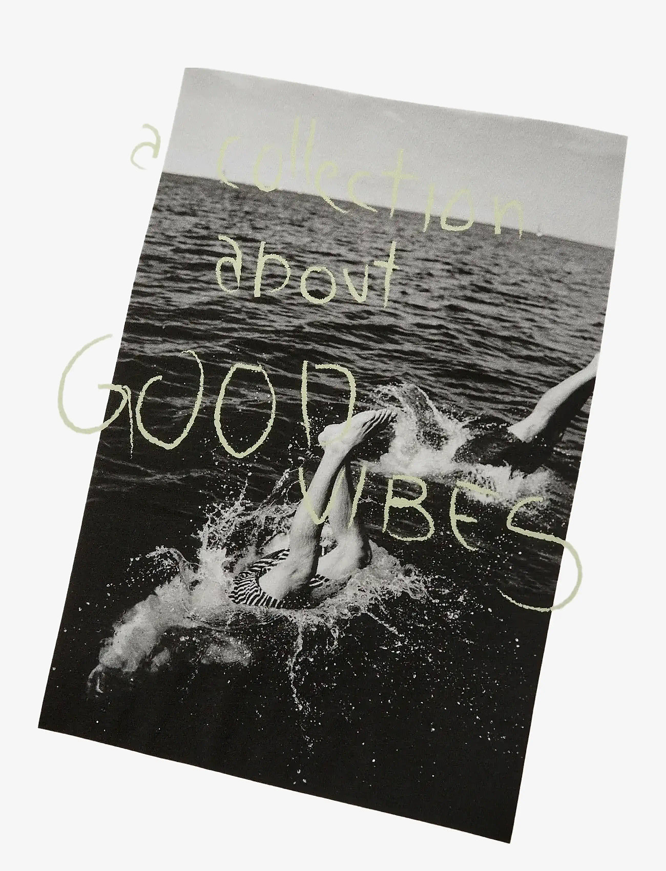 H2O - Kap Dan Tee Print - efterårstøj - white/lime - 2