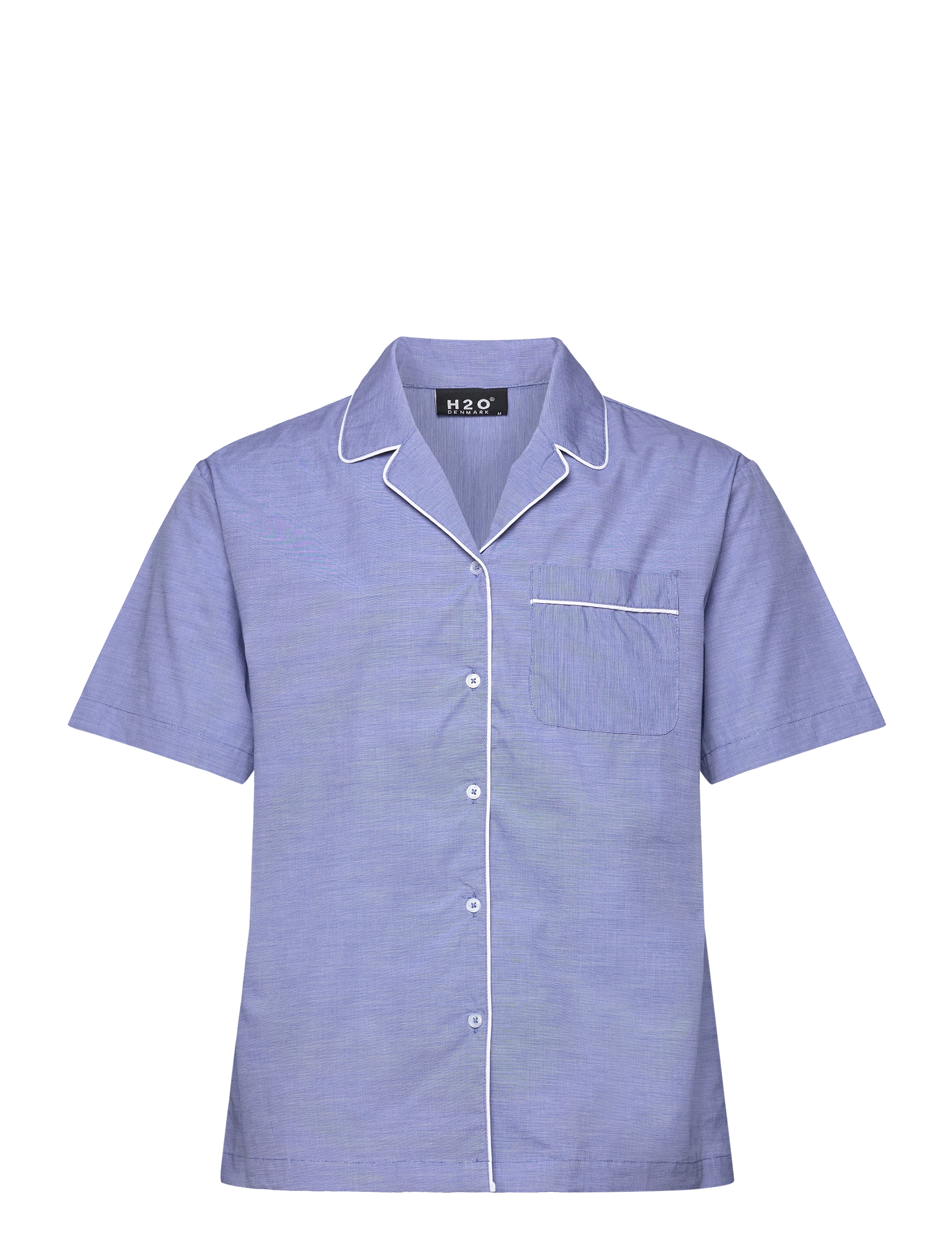 H2O Rønne Essential Pajamas Shirt, XS, Night & Loungewear, Blau - Pyjama Oberteile, Männerswear