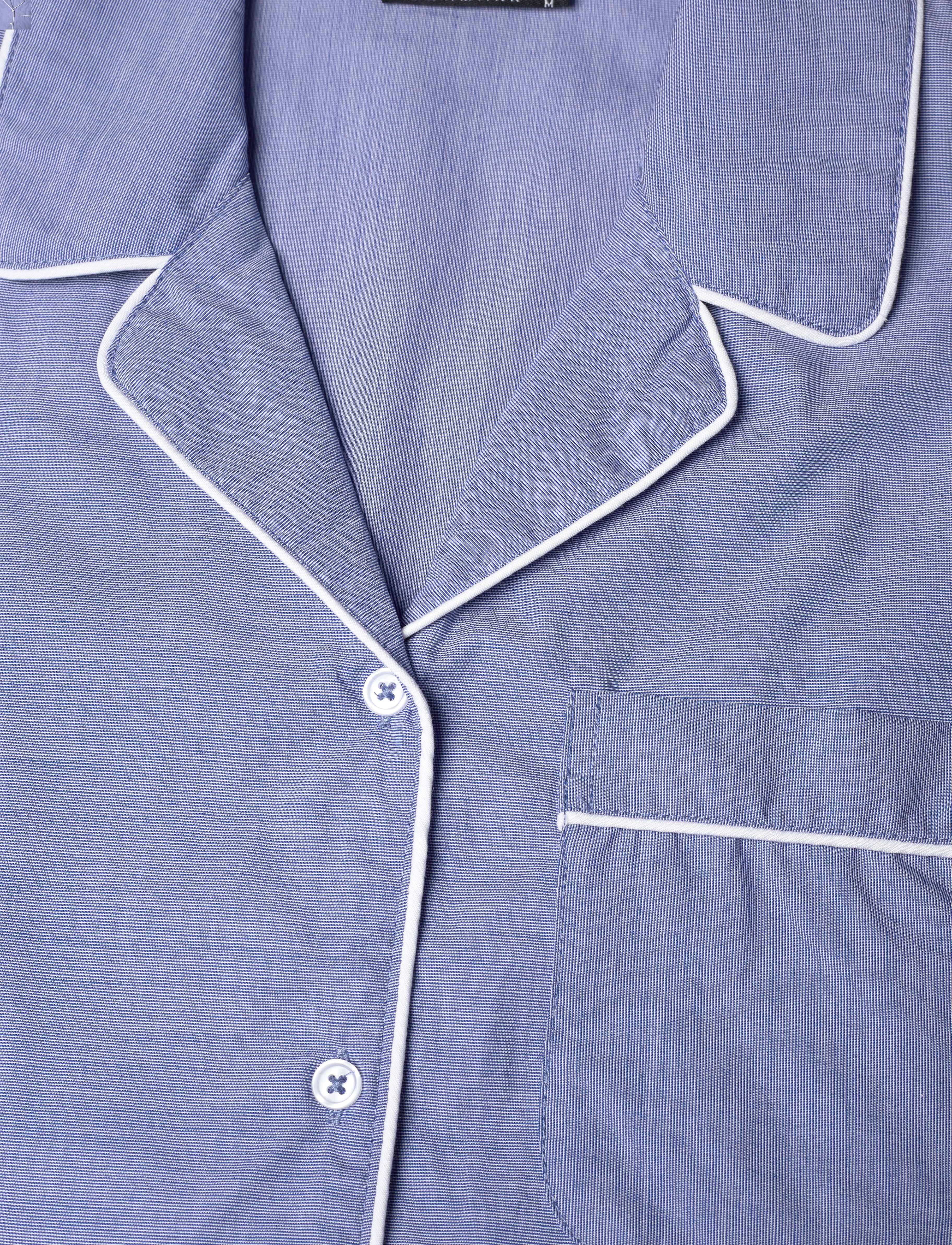 H2O - Rønne Essential Pajamas Shirt - nattrøjer - blue - 2