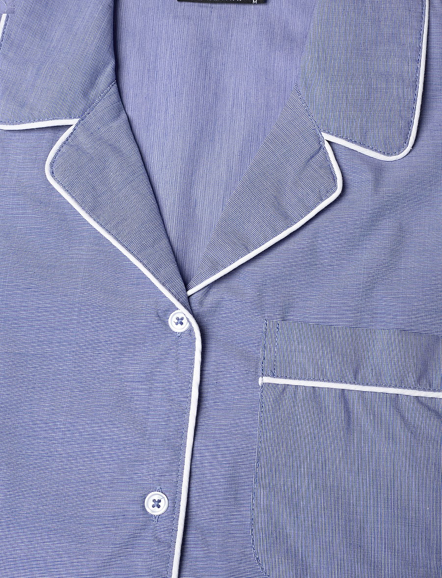 H2O - Rønne Essential Pajamas Shirt - nattrøjer - blue - 2