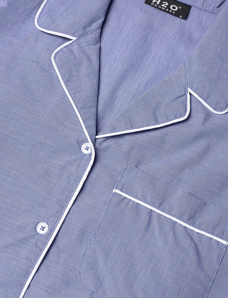 H2O - Rønne Essential Pajamas Shirt - pidžaama topid - blue - 3