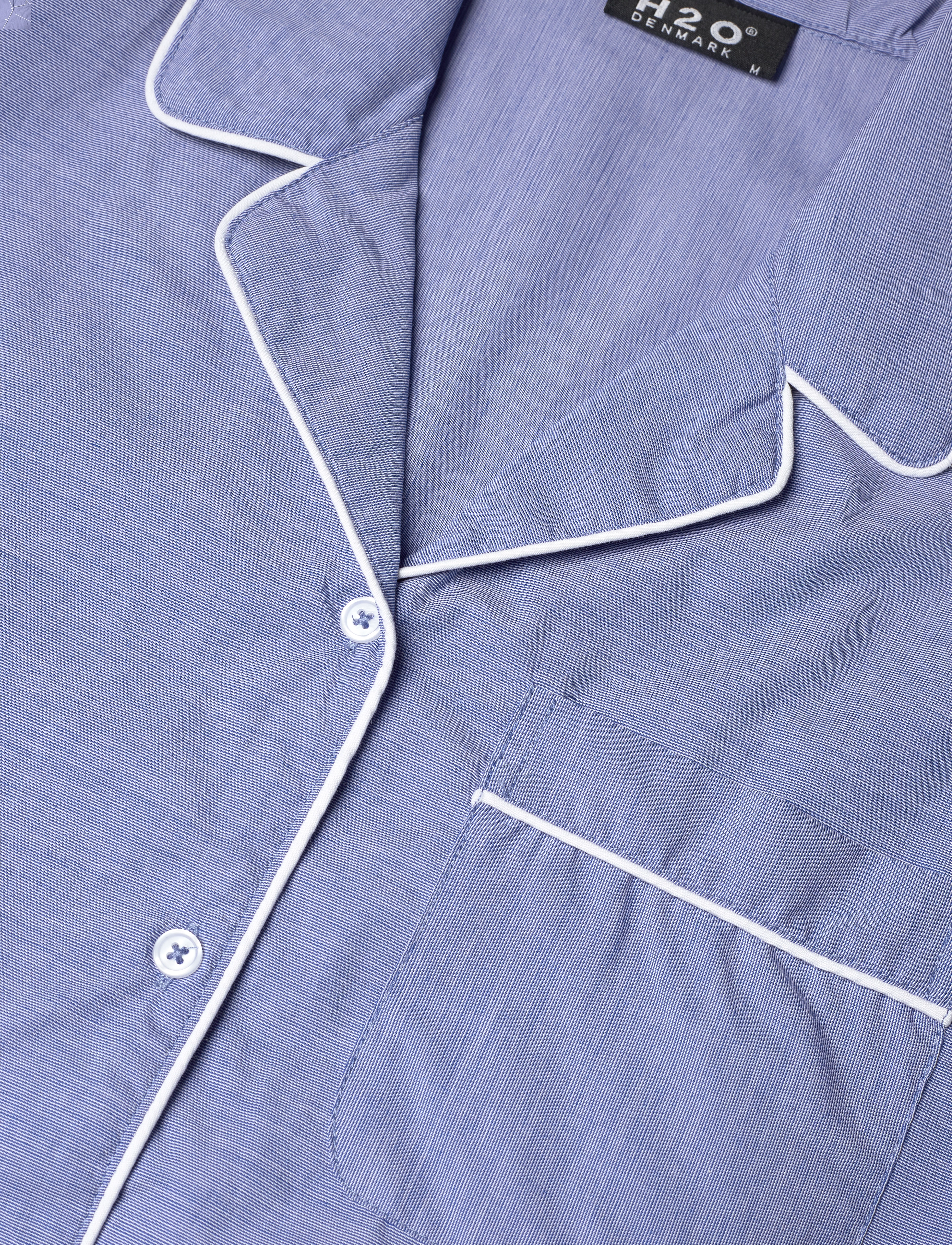 H2O - Rønne Essential Pajamas Shirt - nattrøjer - blue - 3