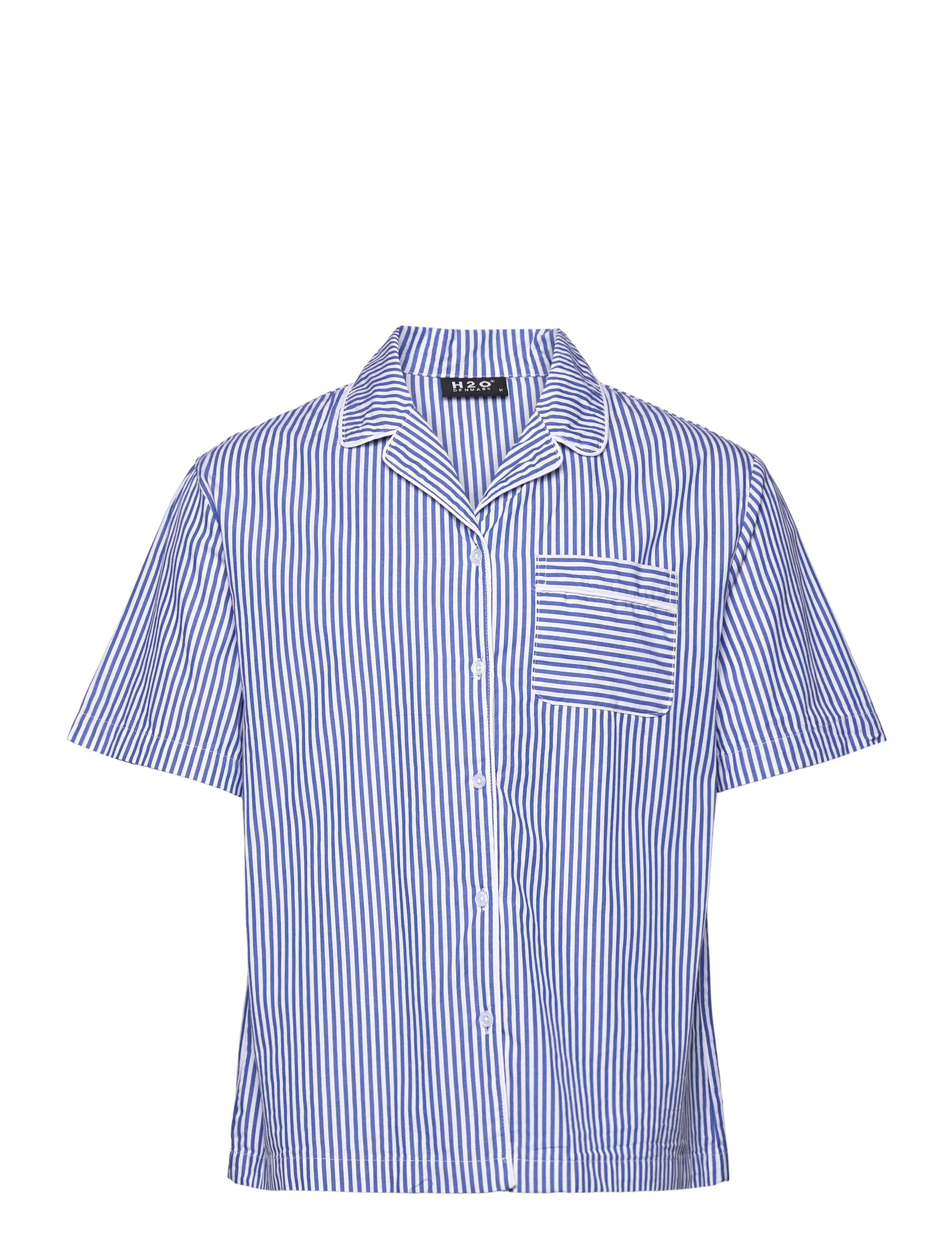 H2O Rønne Essential Pajamas Shirt, M, Night & Loungewear, Blau - Pyjama Oberteile, Männerswear