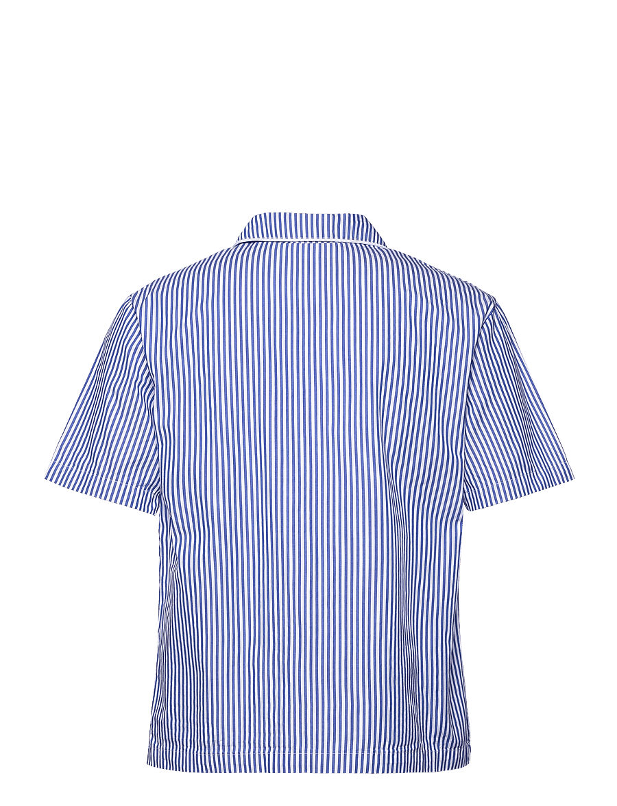 H2O - Rønne Essential Pajamas Shirt - pyjama tops - blue/white stripe - 1