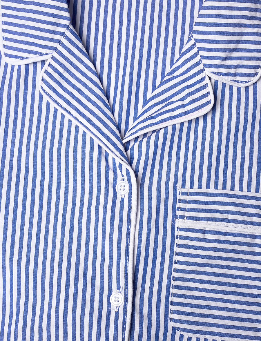 H2O - Rønne Essential Pajamas Shirt - pyjama tops - blue/white stripe - 2