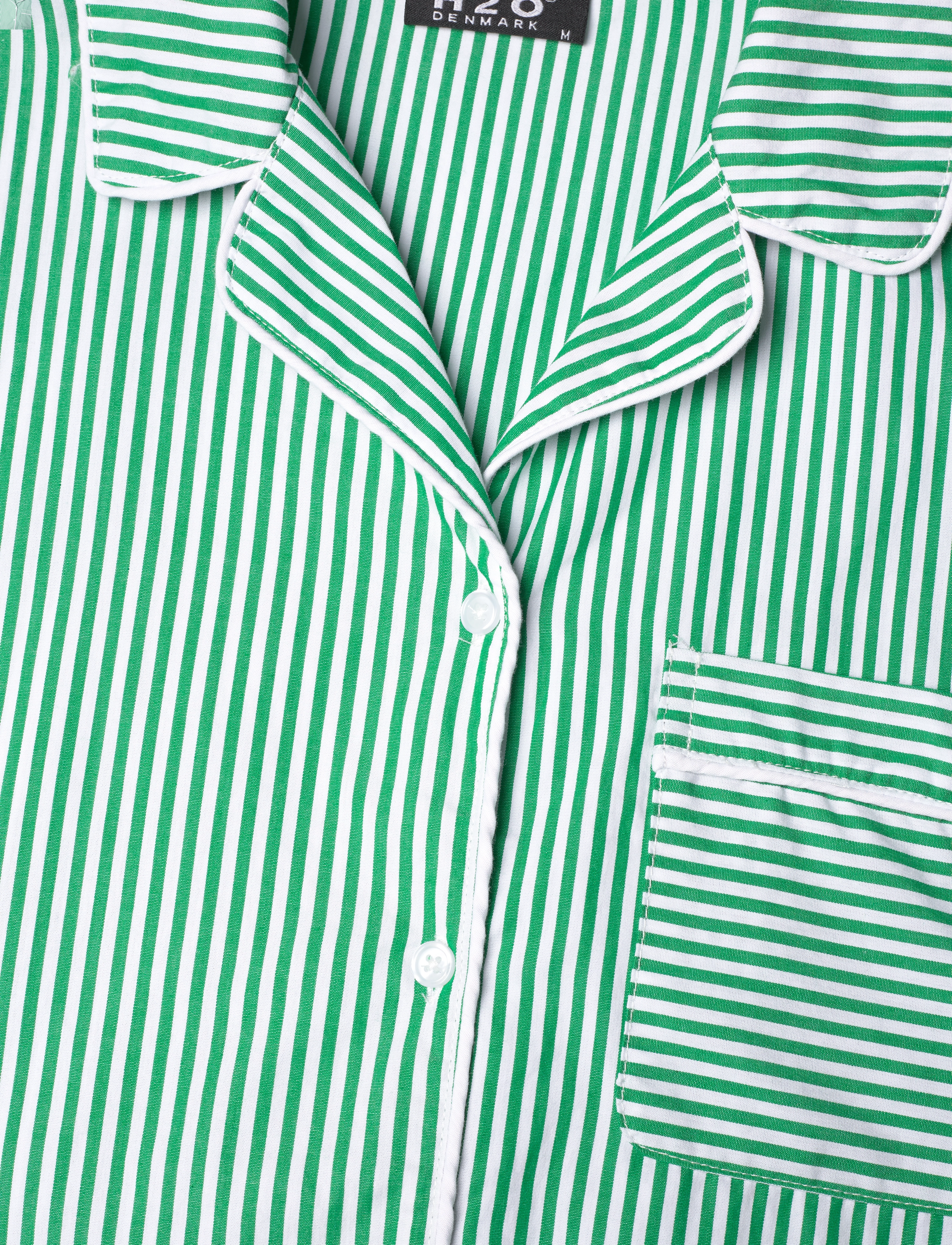 H2O - Rønne Essential Pajamas Shirt - nátttoppur - green/white - 2