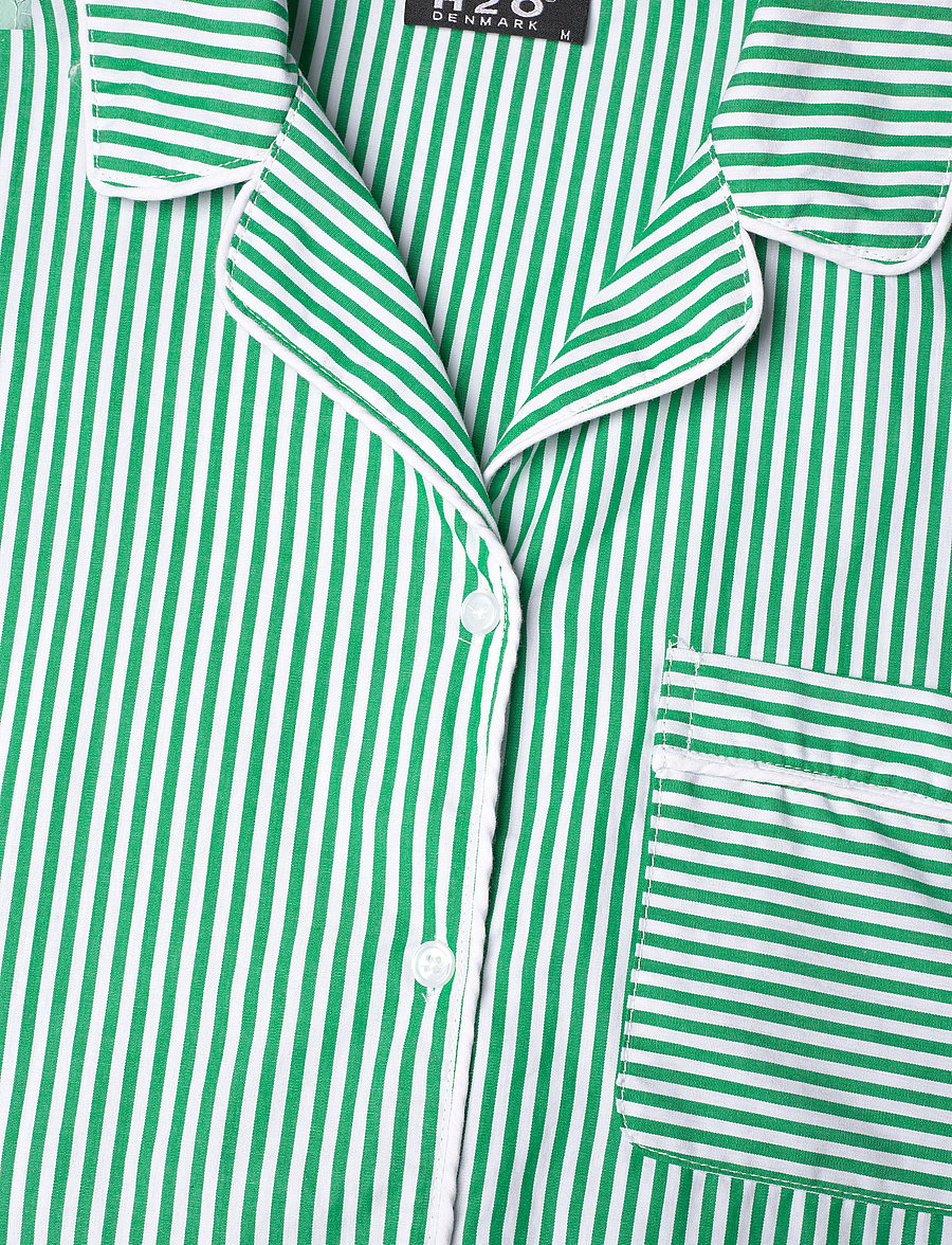 H2O - Rønne Essential Pajamas Shirt - nátttoppur - green/white - 2