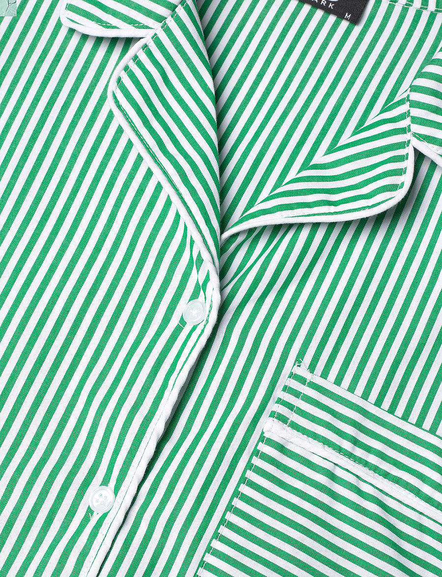 H2O - Rønne Essential Pajamas Shirt - nátttoppur - green/white - 3