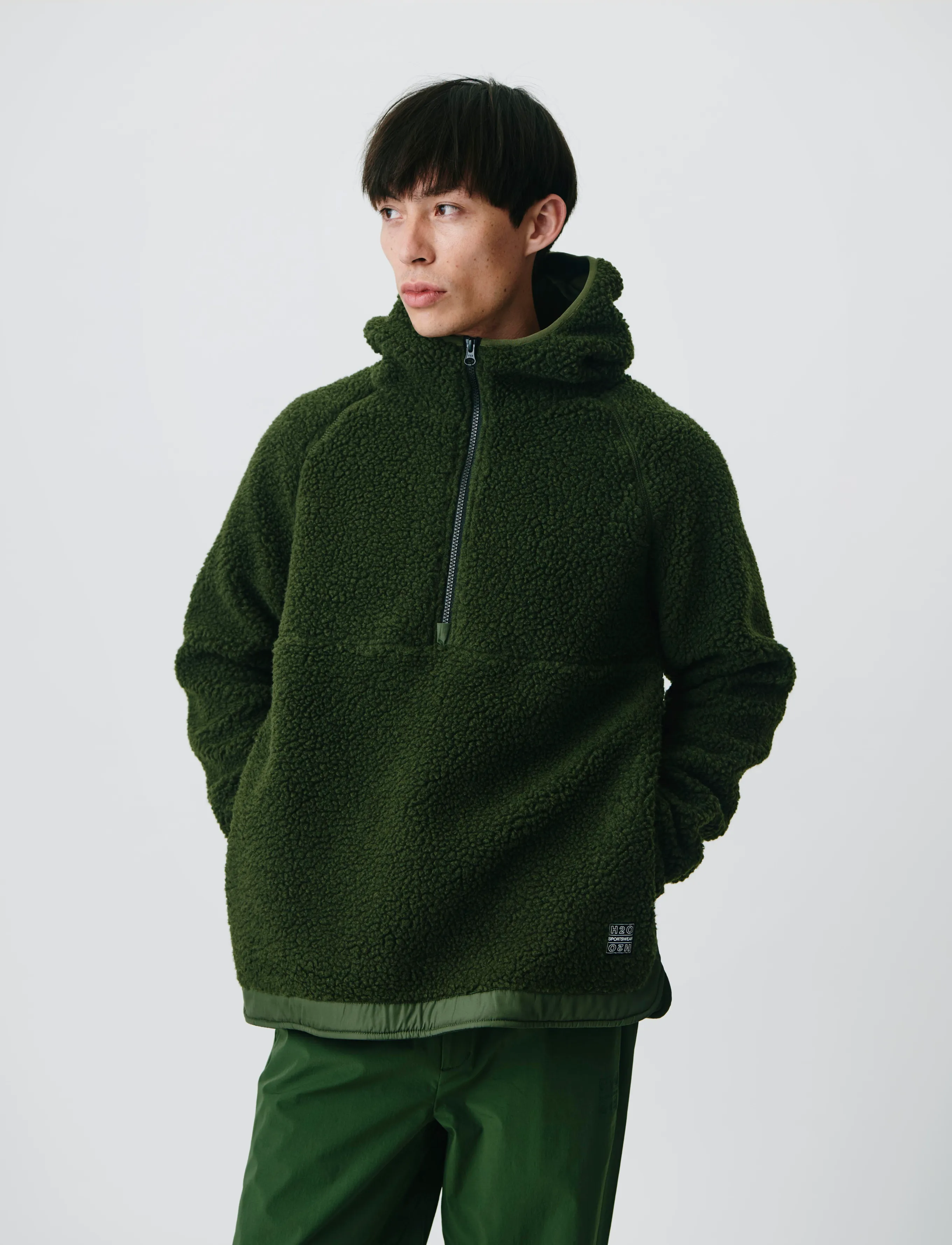 H2O Langli Pile Anorak, S, Jackets, Grün - Anoraks, Männerswear