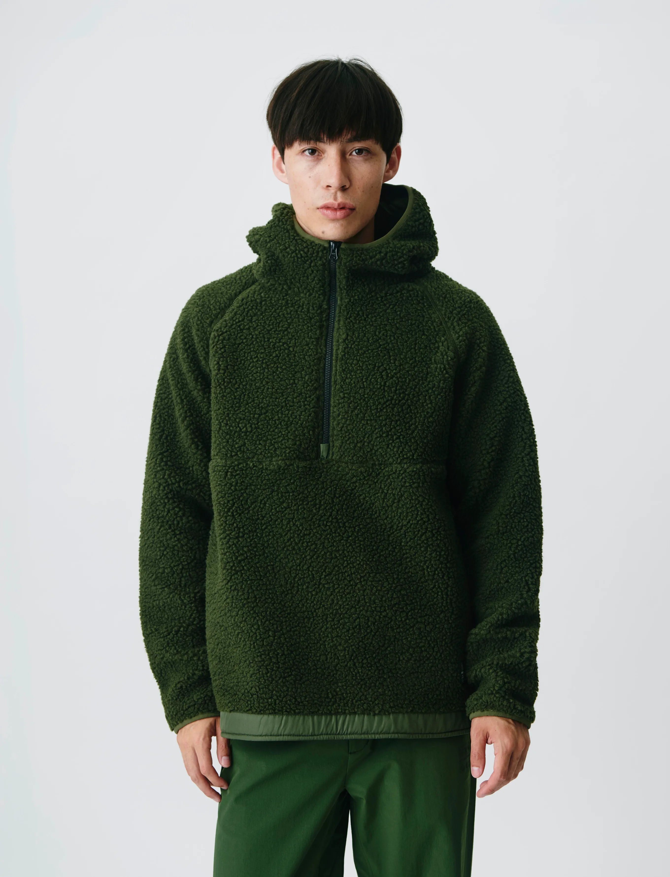 H2O - Langli Pile Anorak - sweatshirts - army - 3