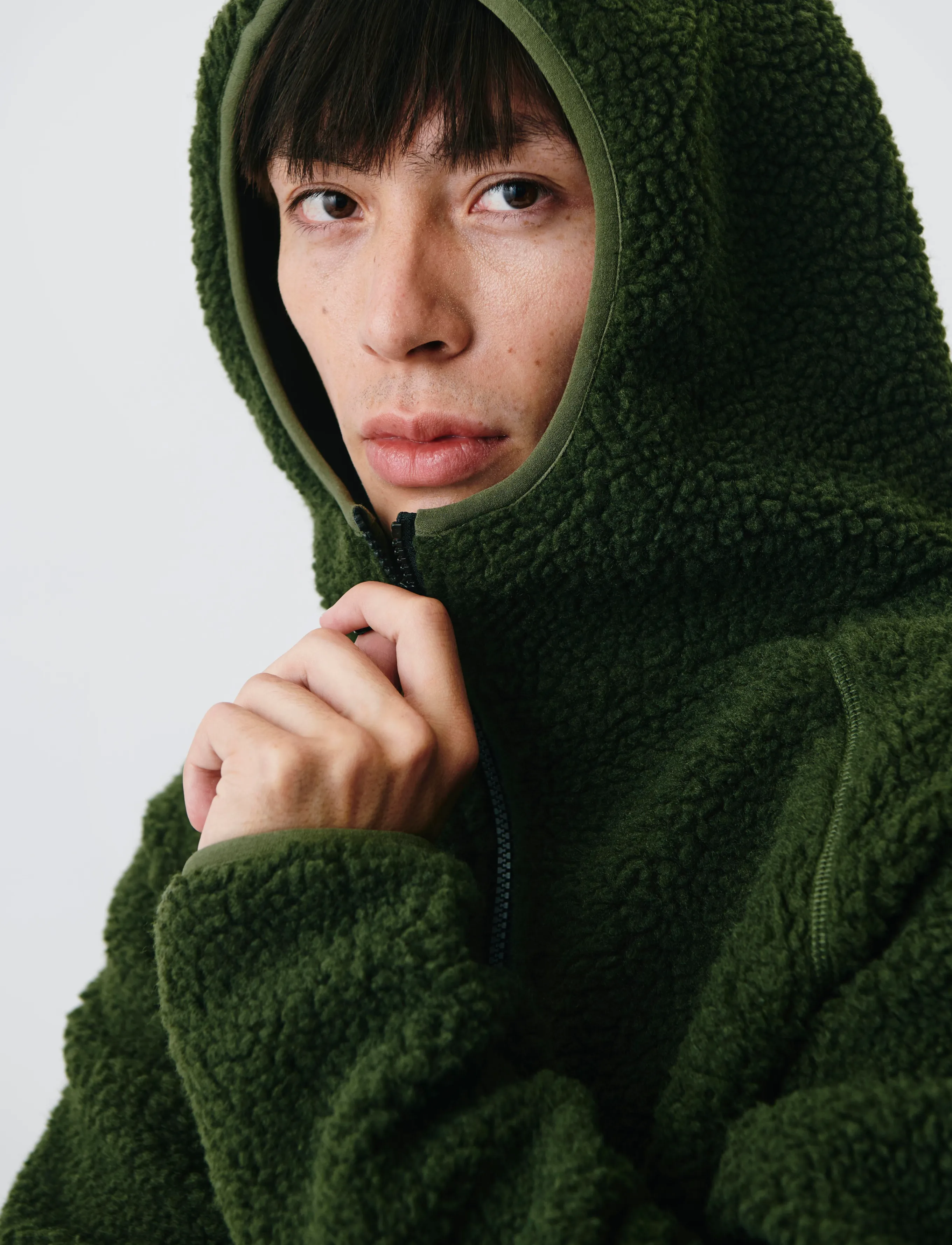 H2O - Langli Pile Anorak - sweatshirts - army - 4