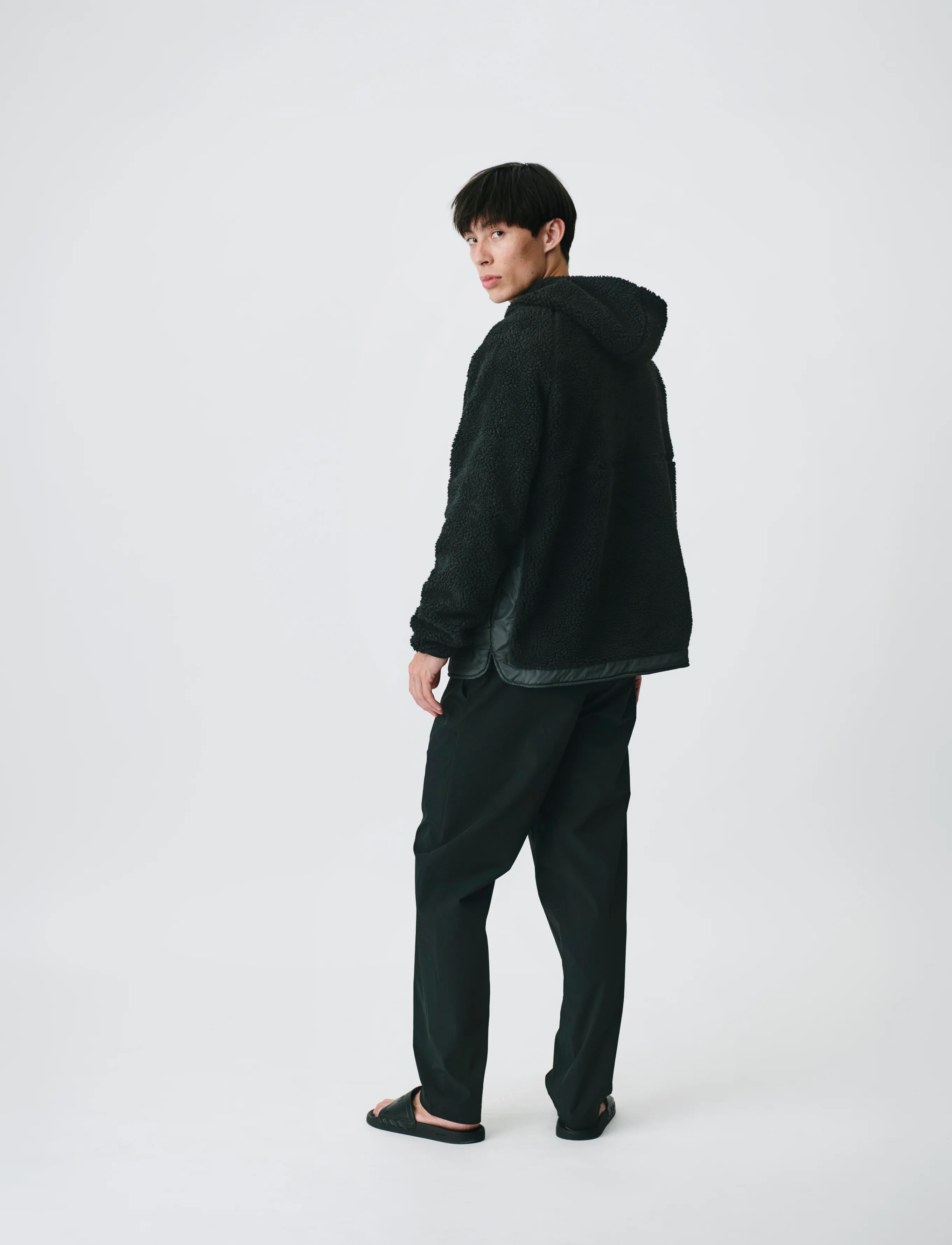H2O - Langli Pile Anorak - sweatshirts - black - 4