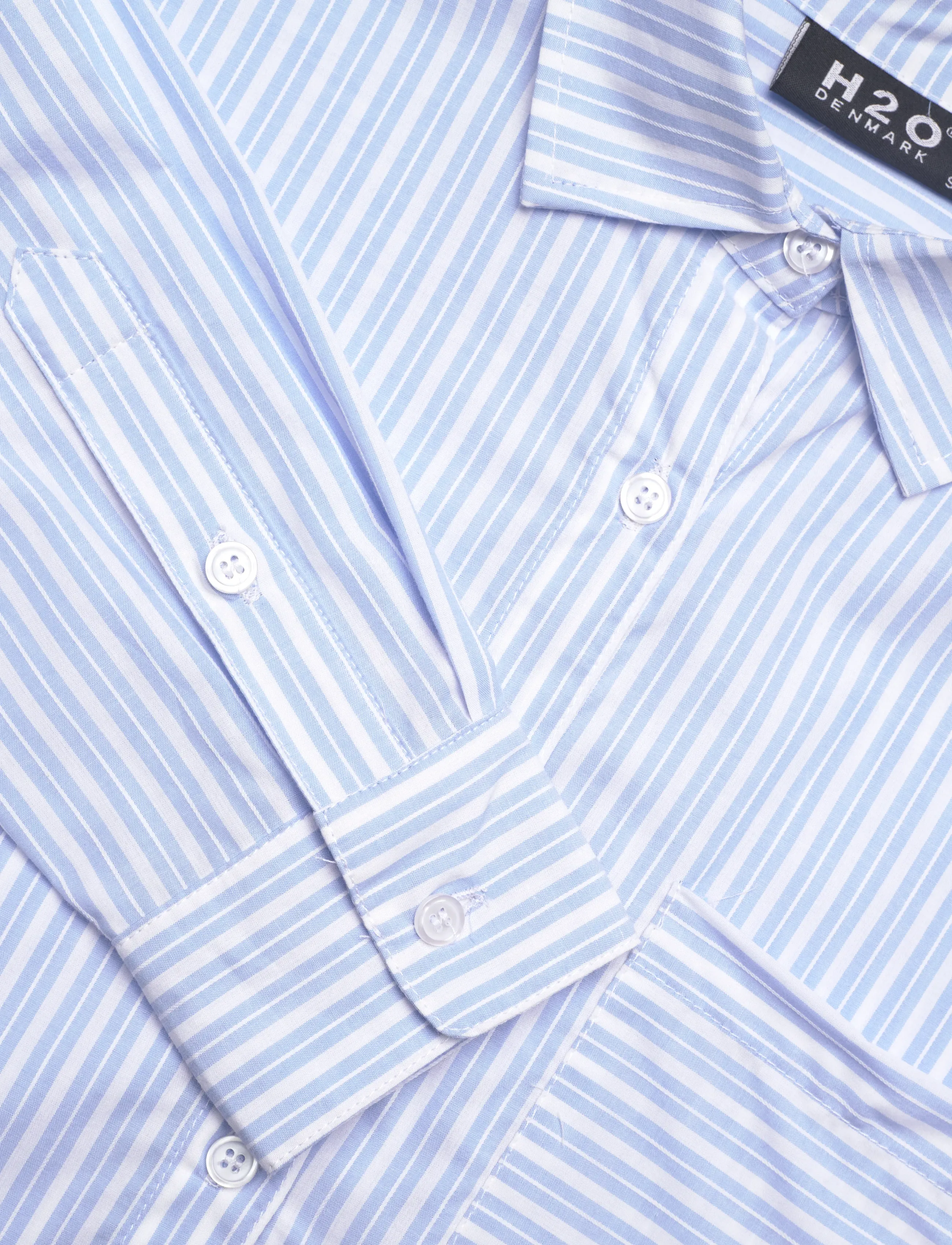 H2O - Rønne Essential Pajamas Shirt L/S - särgid - light blue/white - 2