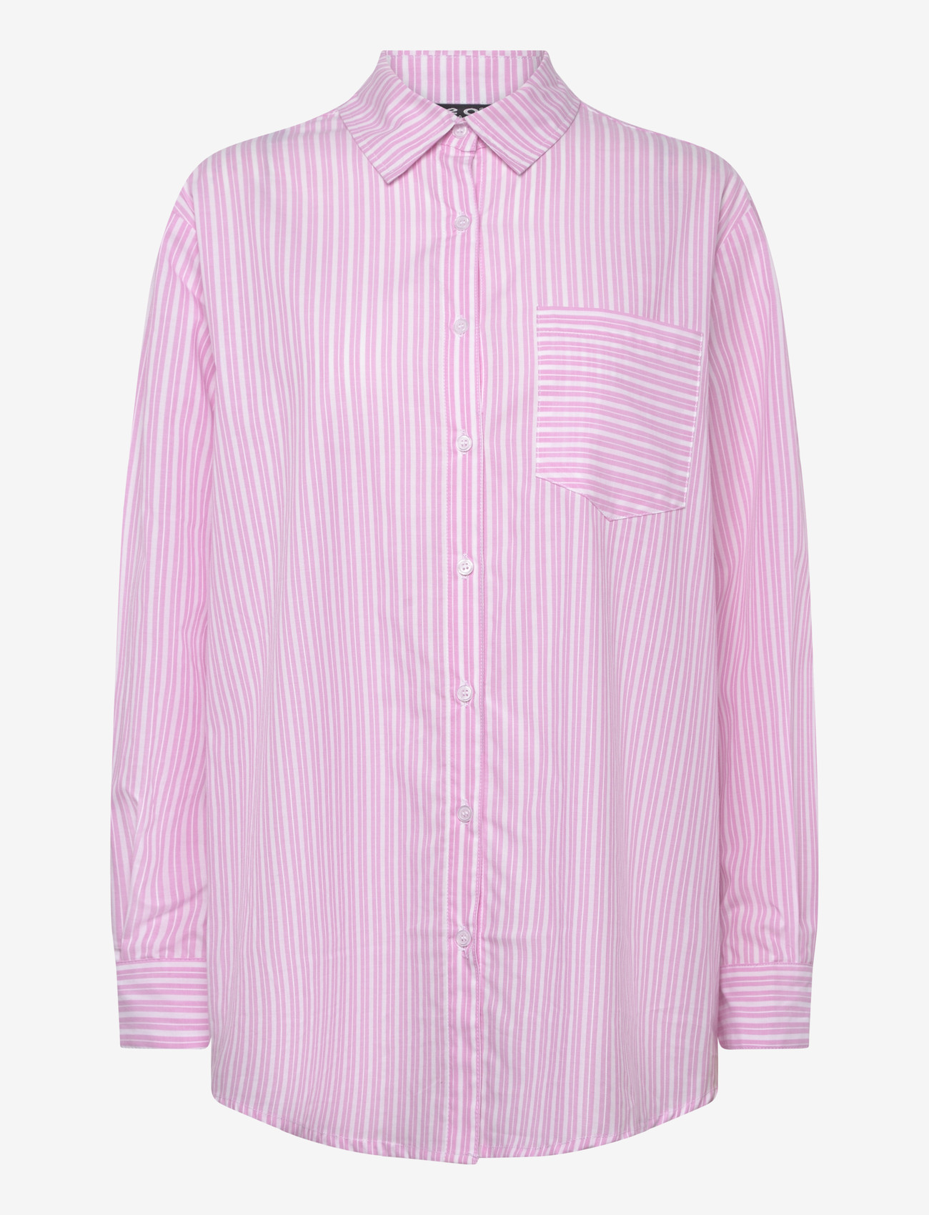 H2O - Rønne Essential Pajamas Shirt L/S - skjorter - pink/white - 0