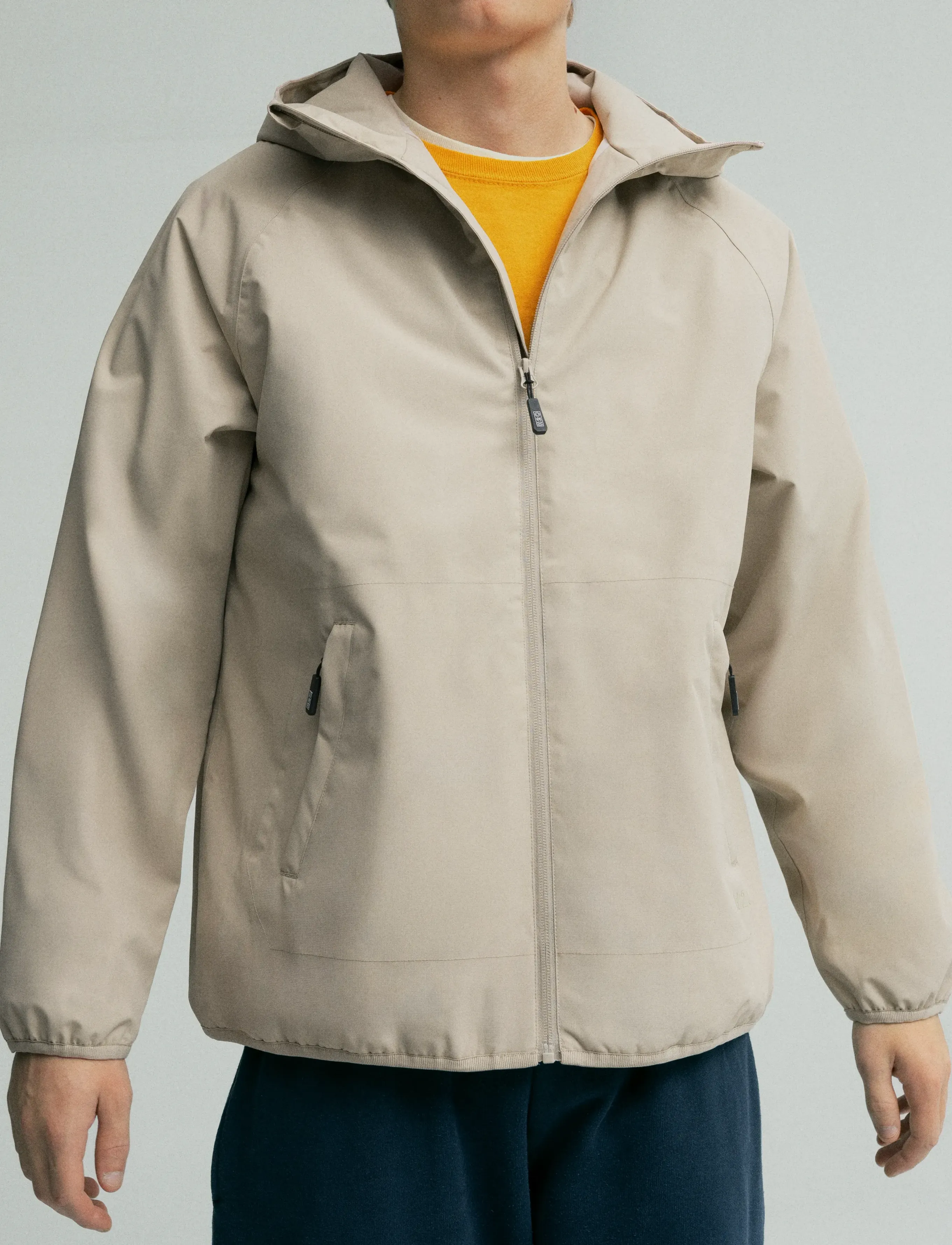 H2O Læsø Padded Jacket, Mænd, Vatteret Hættejakke, Beige, Str: L