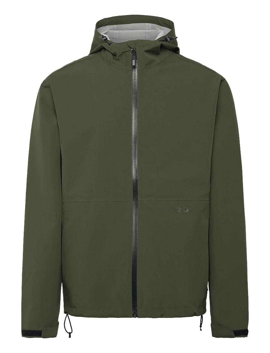 H2O - Bornholm Rain Jacket - regnjakker - army - 1