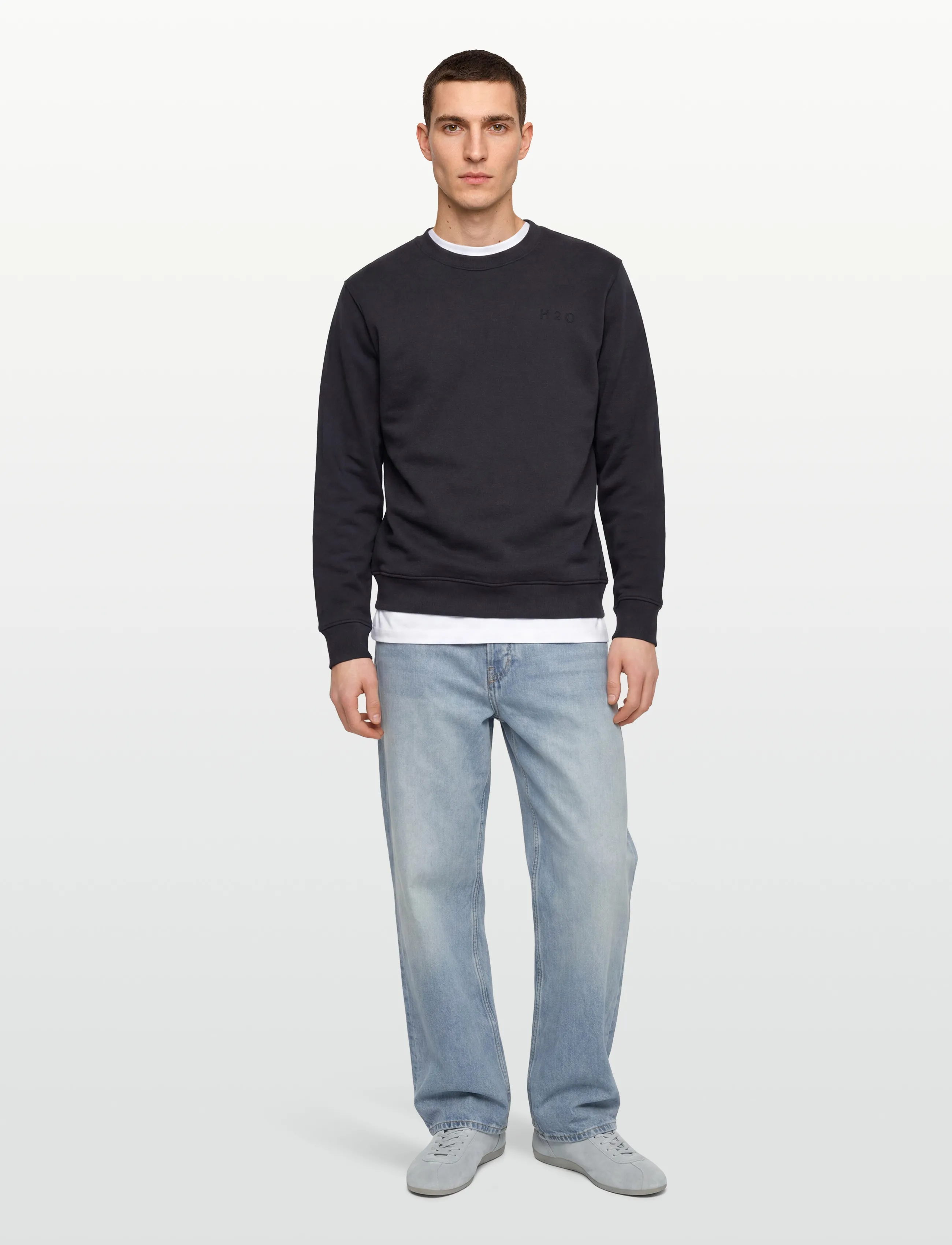 H2O Langø Sweat O'neck - Sweatshirts - NAVY / black