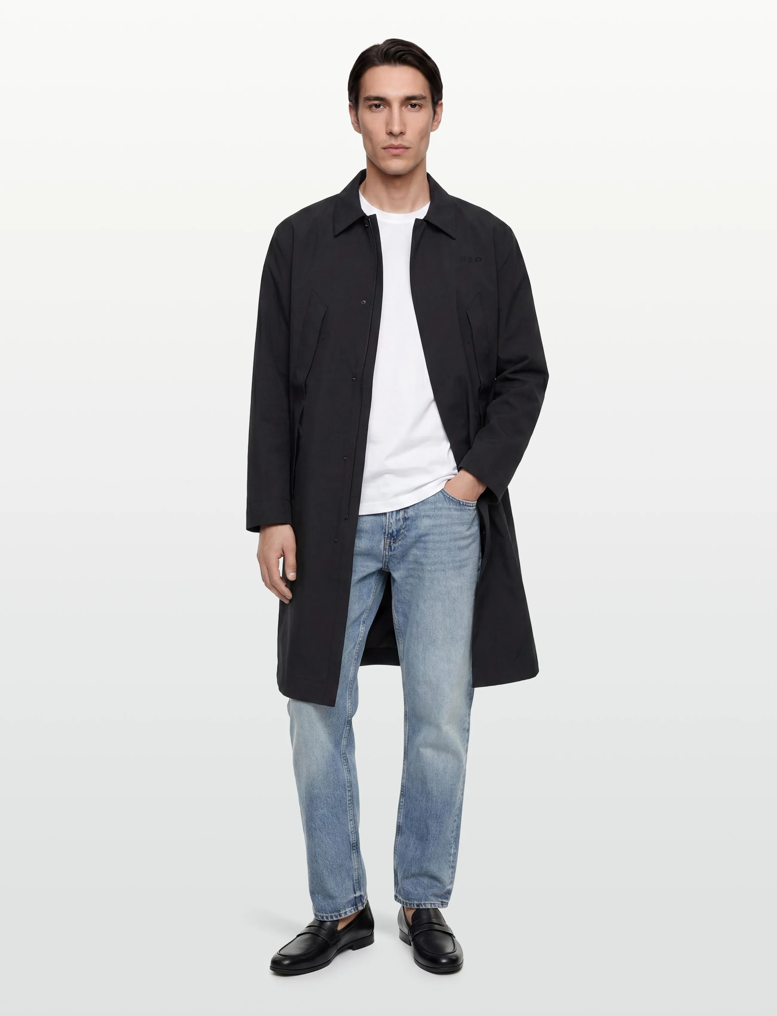 H2O Bornholm Rain Coat, Mænd, Regnfrakke, Sort, Str: M