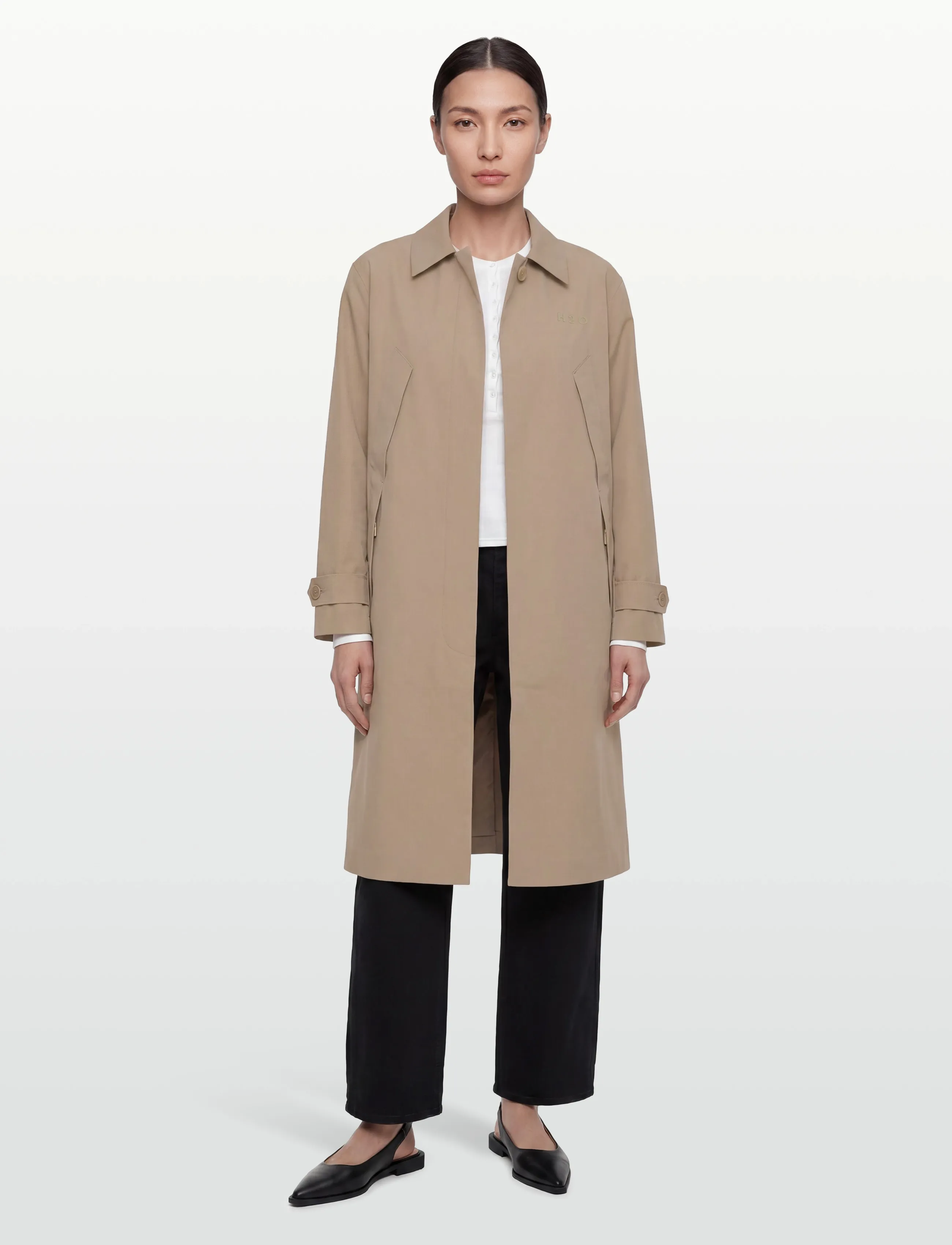 H2O Bornholm Rain Coat, Mænd, Regnfrakke, Beige, Str: M