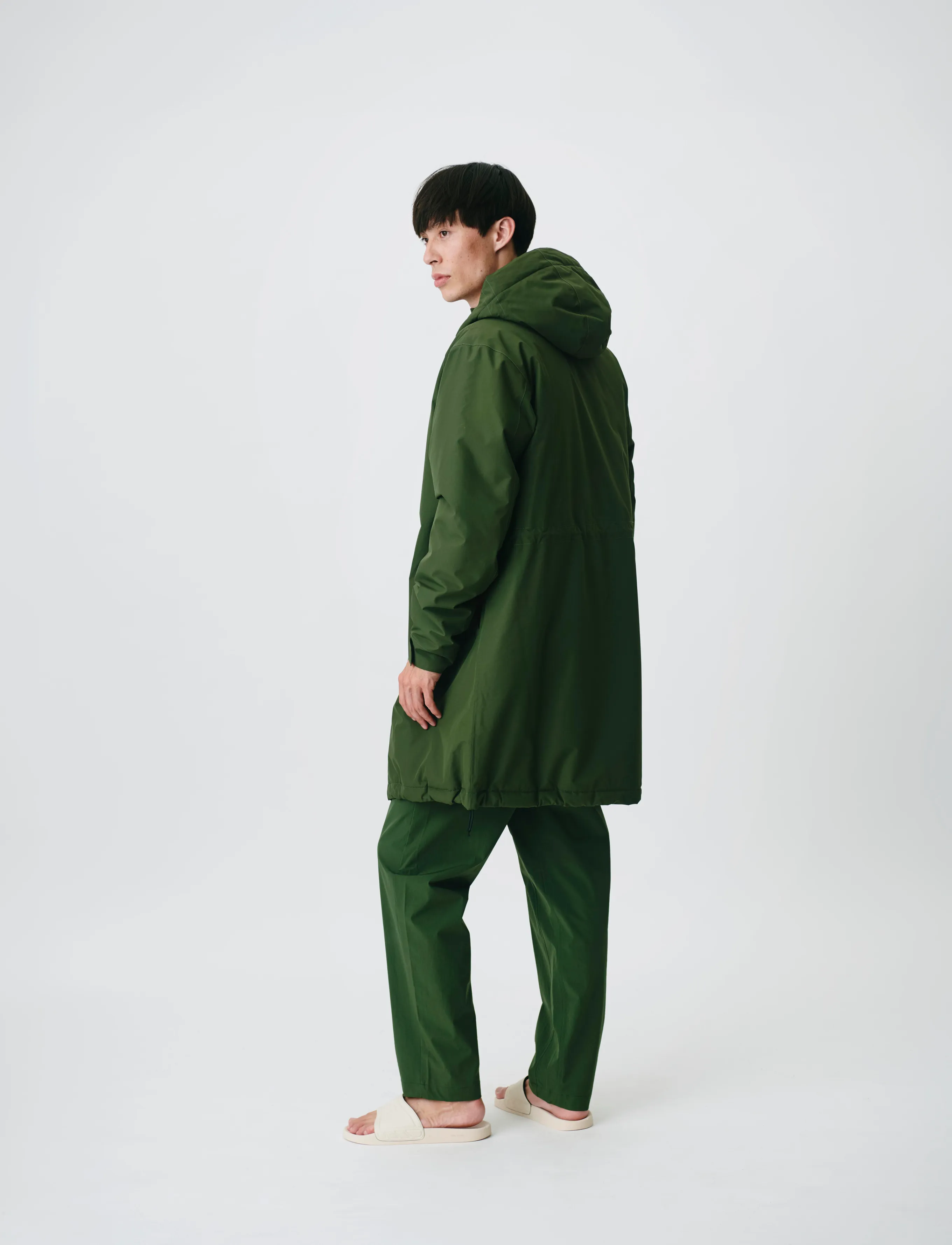 H2O - Læsø Padded Long Jacket - daunenmäntel - army - 3