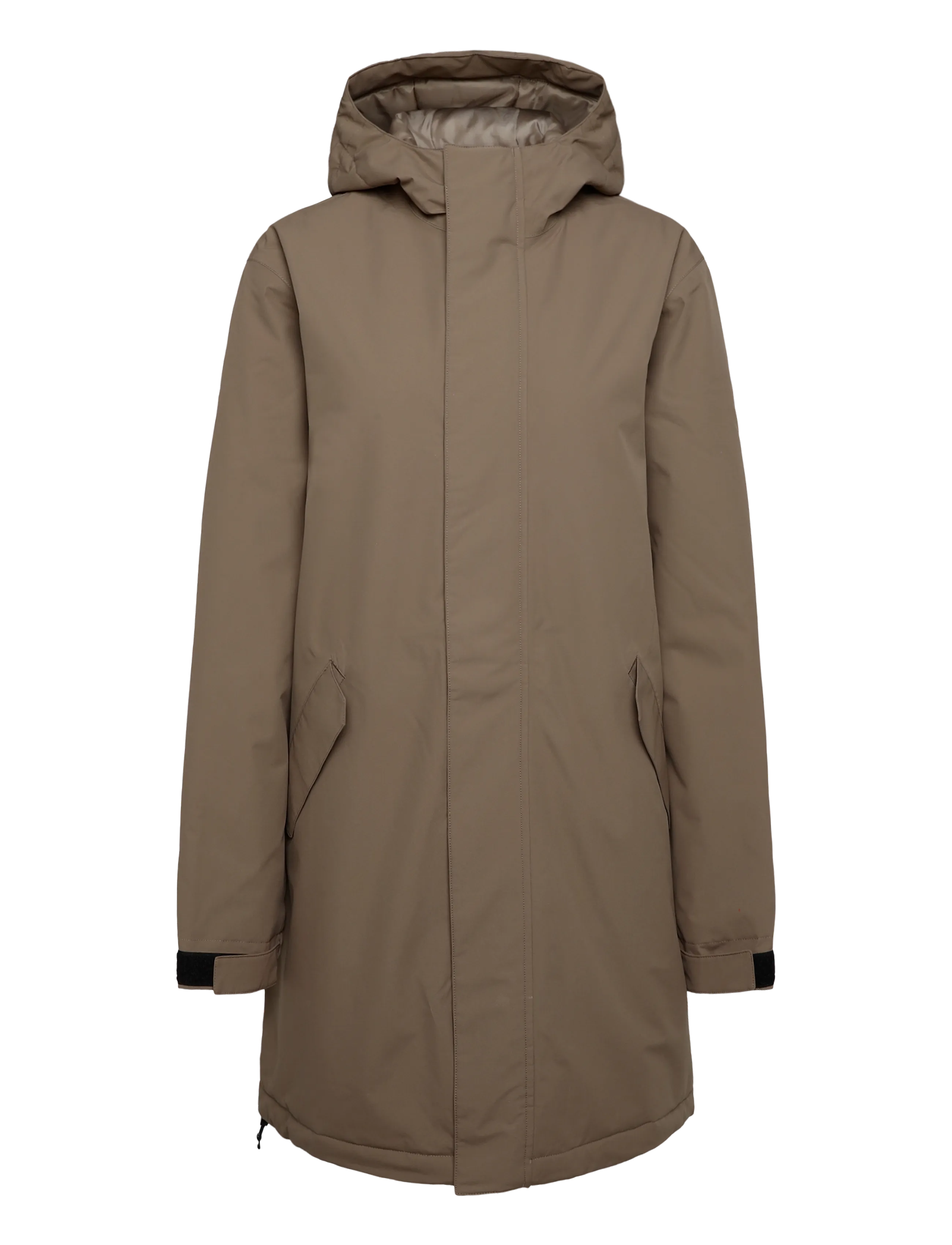 H2O Læsø Padded Long Jacket - Coats - DUSTY OAK / brown