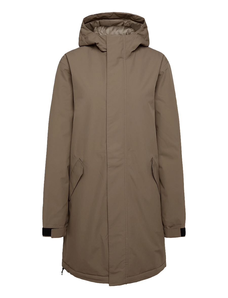 H2O - Læsø Padded Long Jacket - dusty oak - 1
