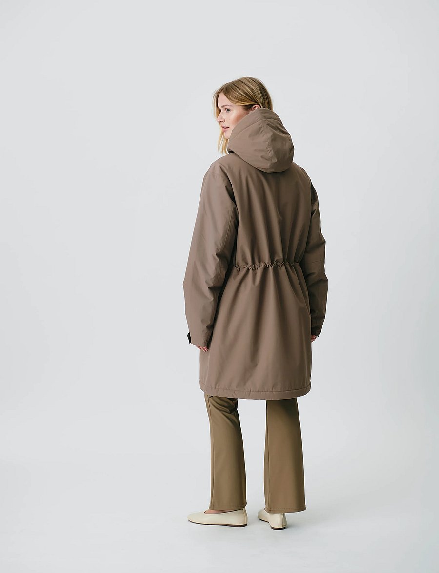 H2O - Læsø Padded Long Jacket - dusty oak - 3