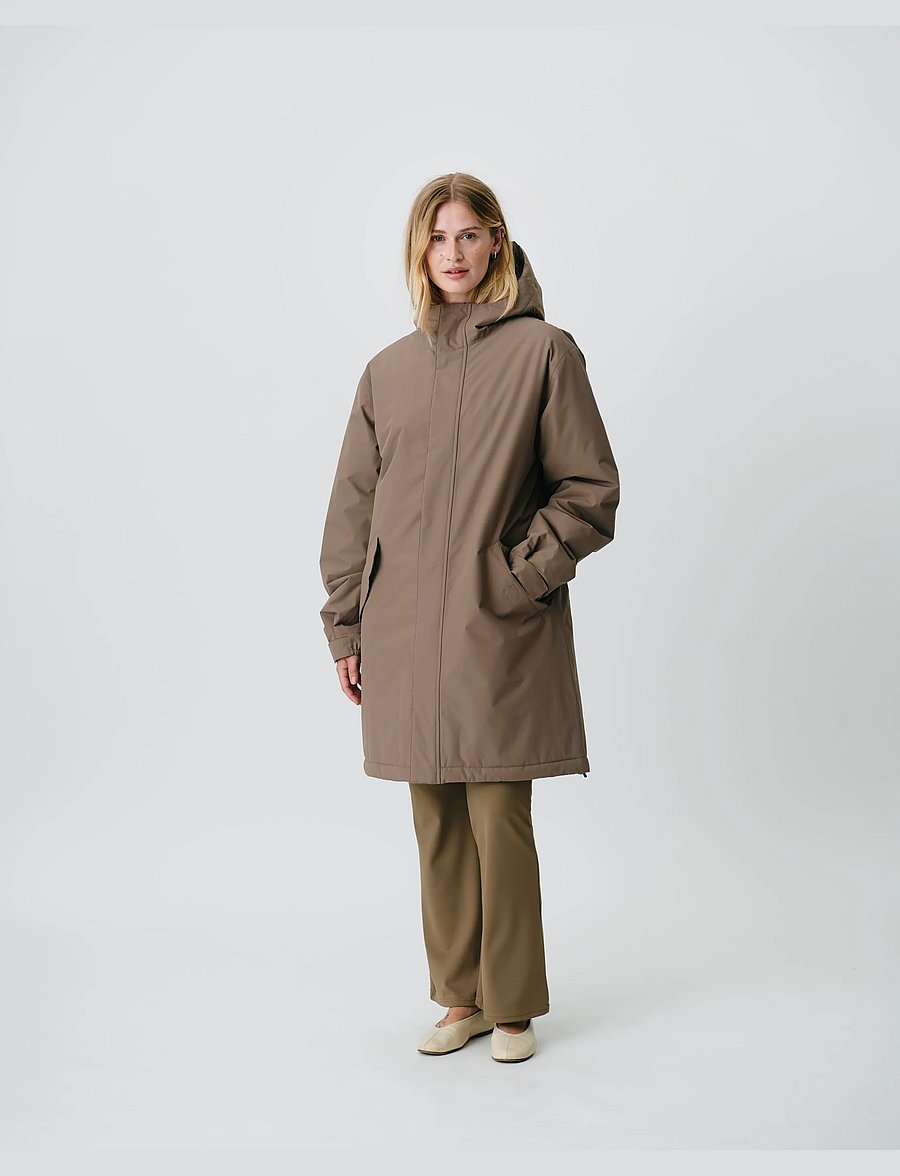 H2O - Læsø Padded Long Jacket - dusty oak - 4