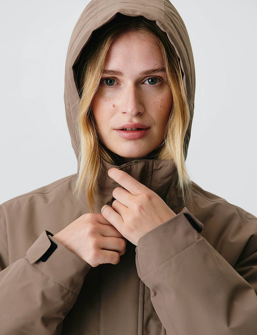 H2O - Læsø Padded Long Jacket - dusty oak - 5