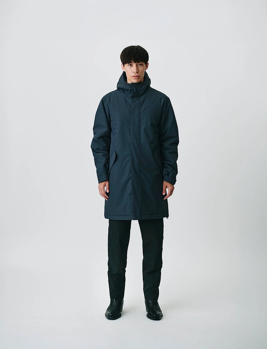 H2O - Læsø Padded Long Jacket - outdoor jacken - navy - 0