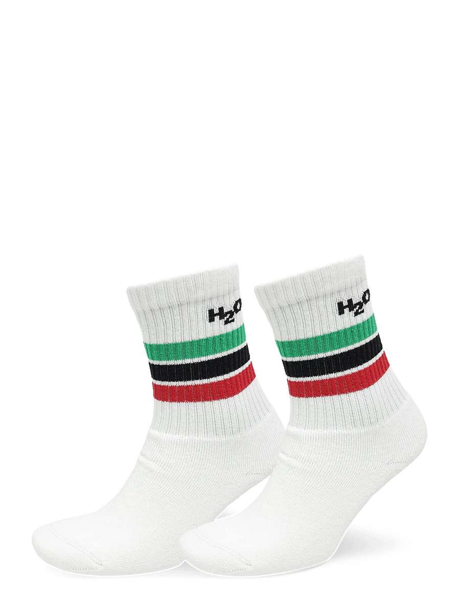 H2O - 2-Pack Classic Sock - strümpfe - white/green/red - 1