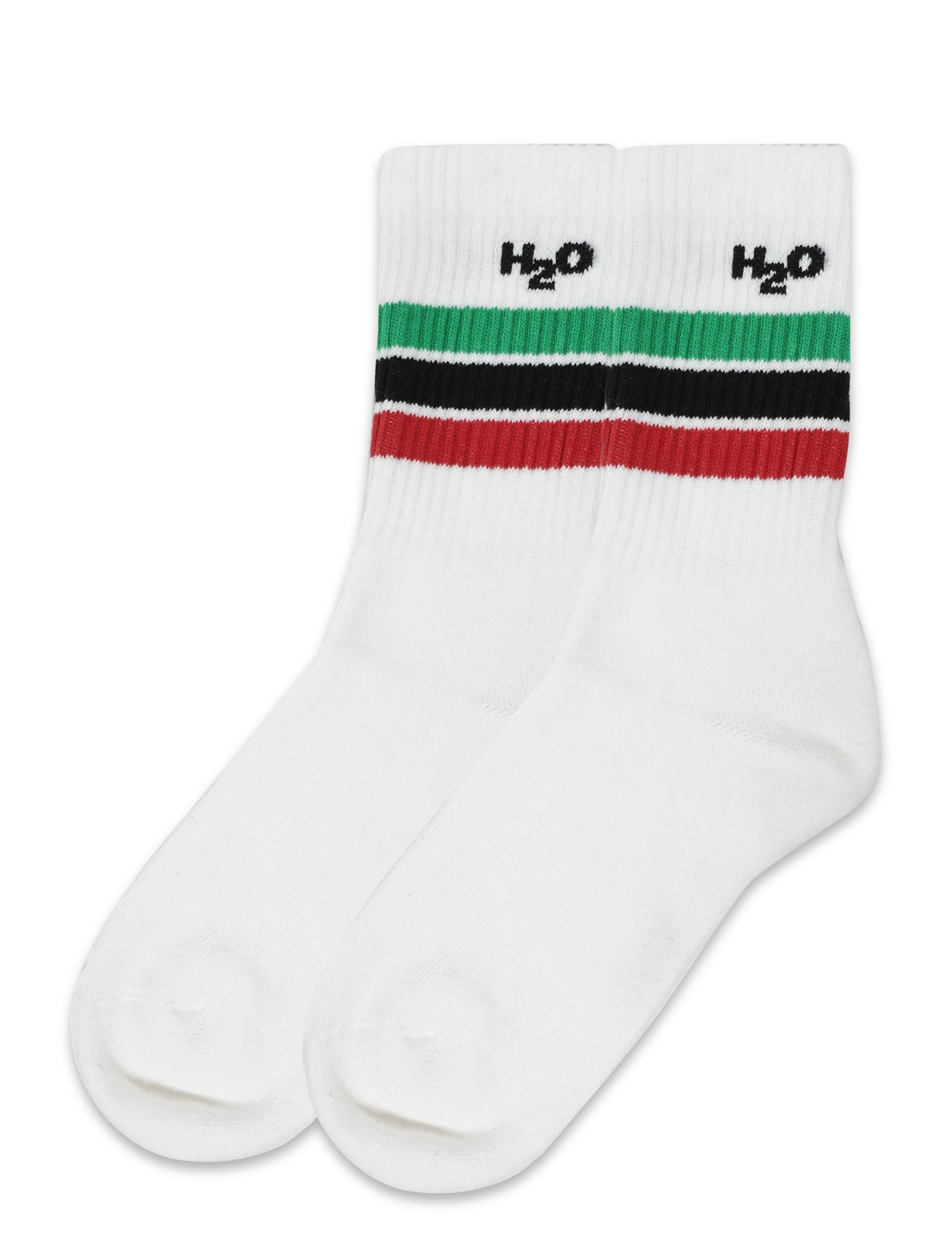 H2O - 2-Pack Classic Sock - white/green/red - 2