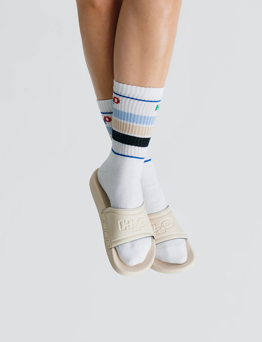 H2O - 2-Pack Classic Sock - sportstrømper - white/light blue/navy - 0