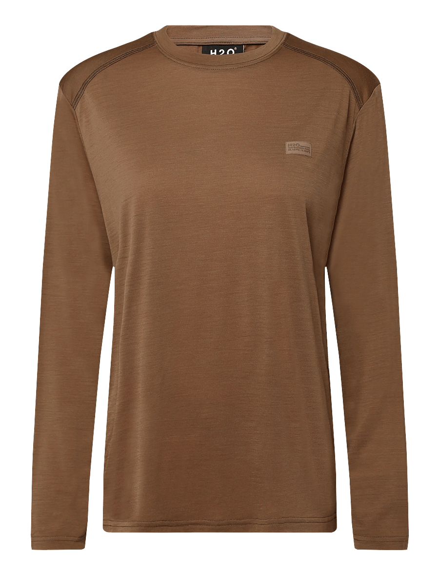 H2O - Birkholm Essential Baselayer L/S Te - aluskihina kantavad alussärgid - dusty oak - 1