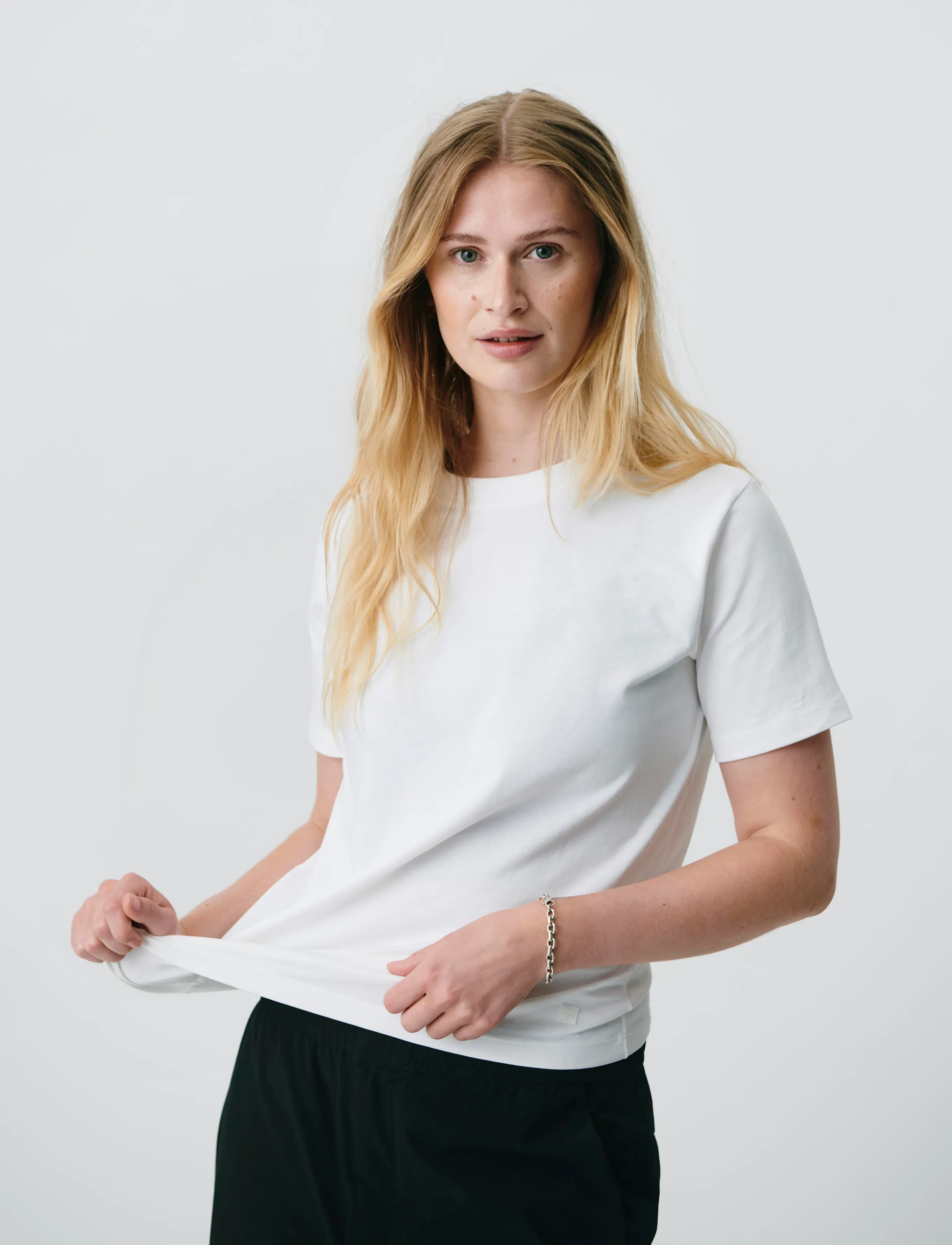 H2O Skagen Woman Solid Tee, Damen, Einfarbiges T-Shirt, Weiß, Gr.XS