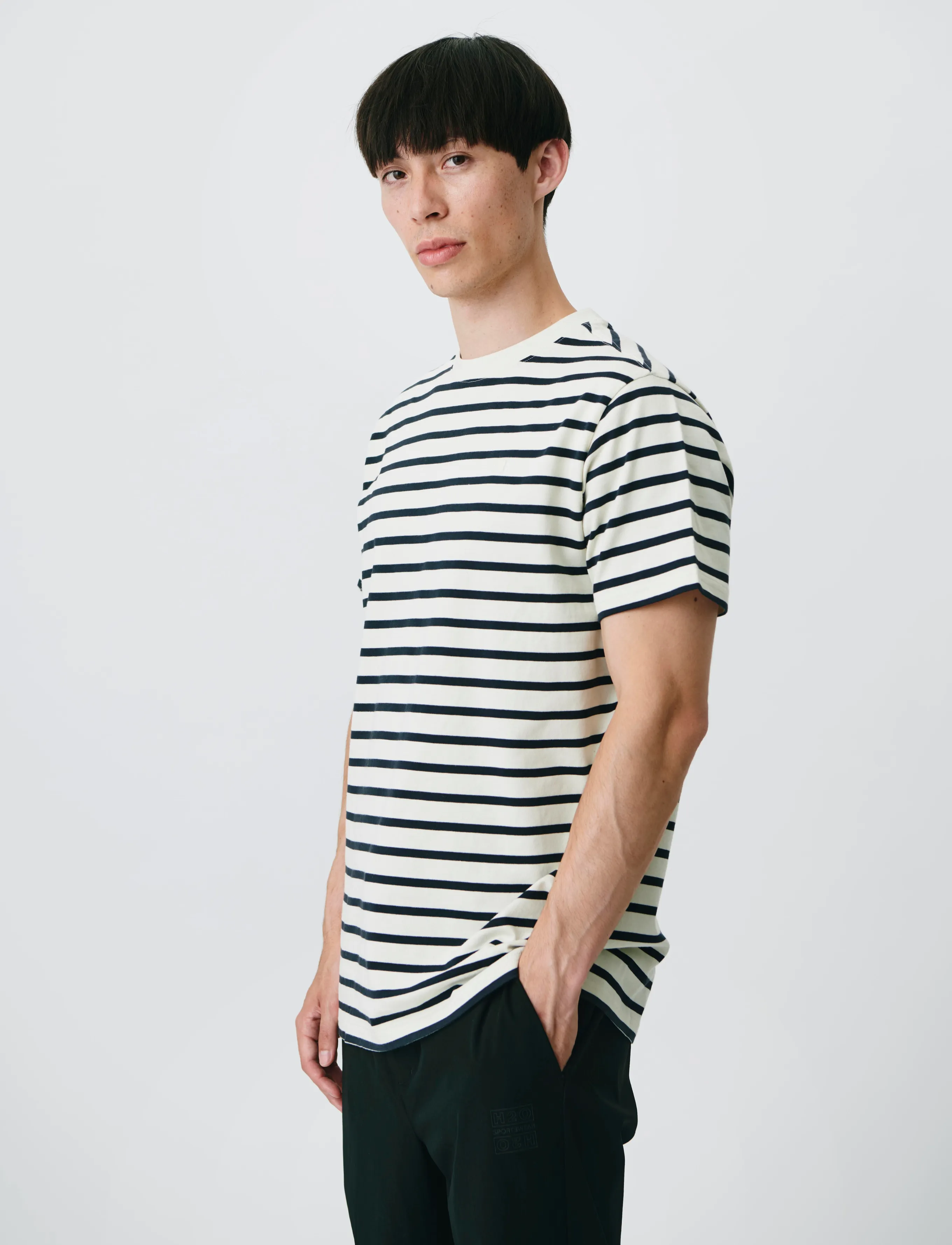 H2O - Skagen Mens Striped Tee - alussärgid ja t-särgid - cream white/navy - 3