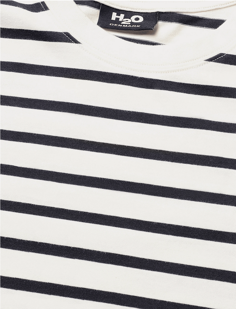 H2O - Skagen Mens Striped Tee - alussärgid ja t-särgid - cream white/navy - 4